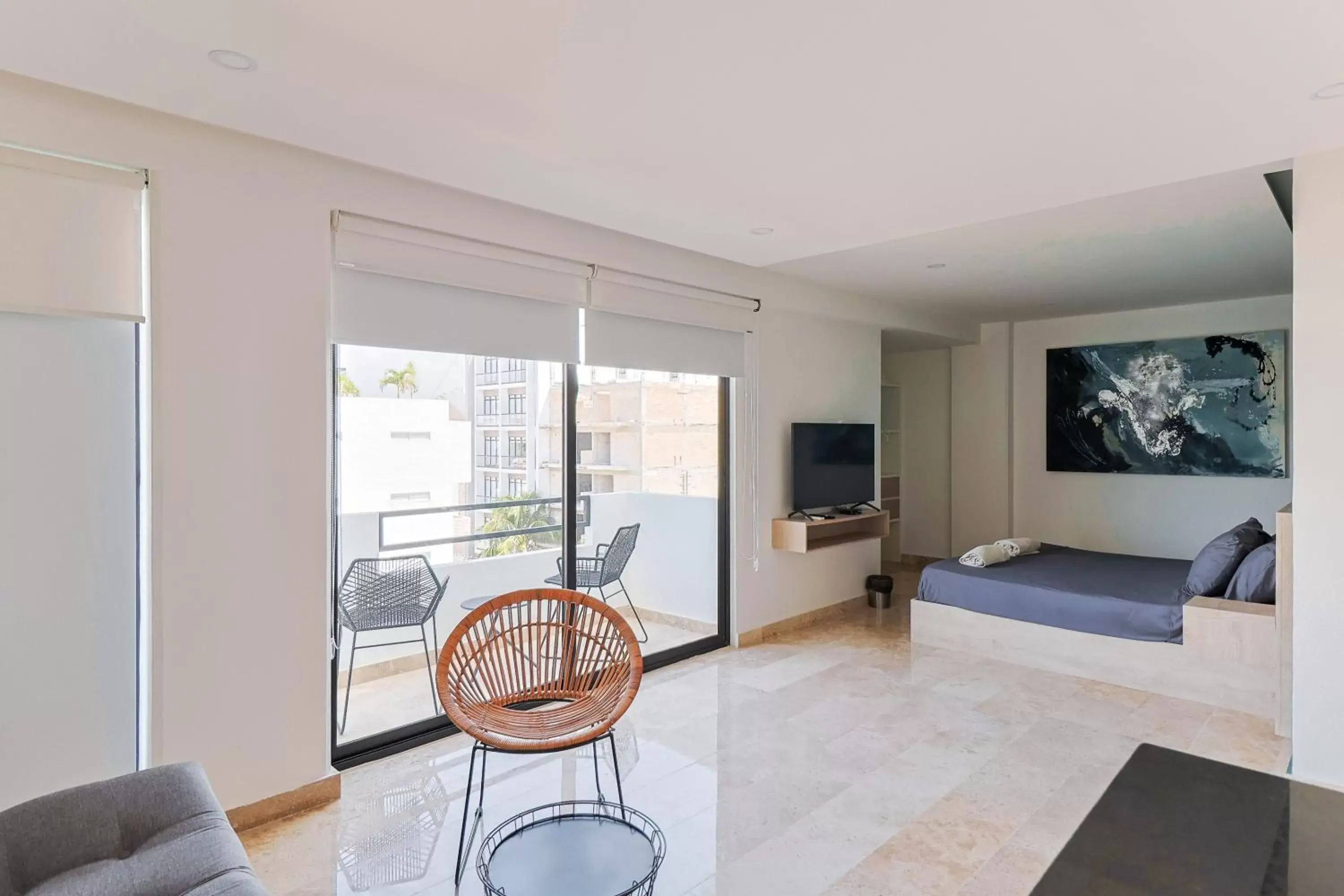 Bed, Seating Area in Torre Diez