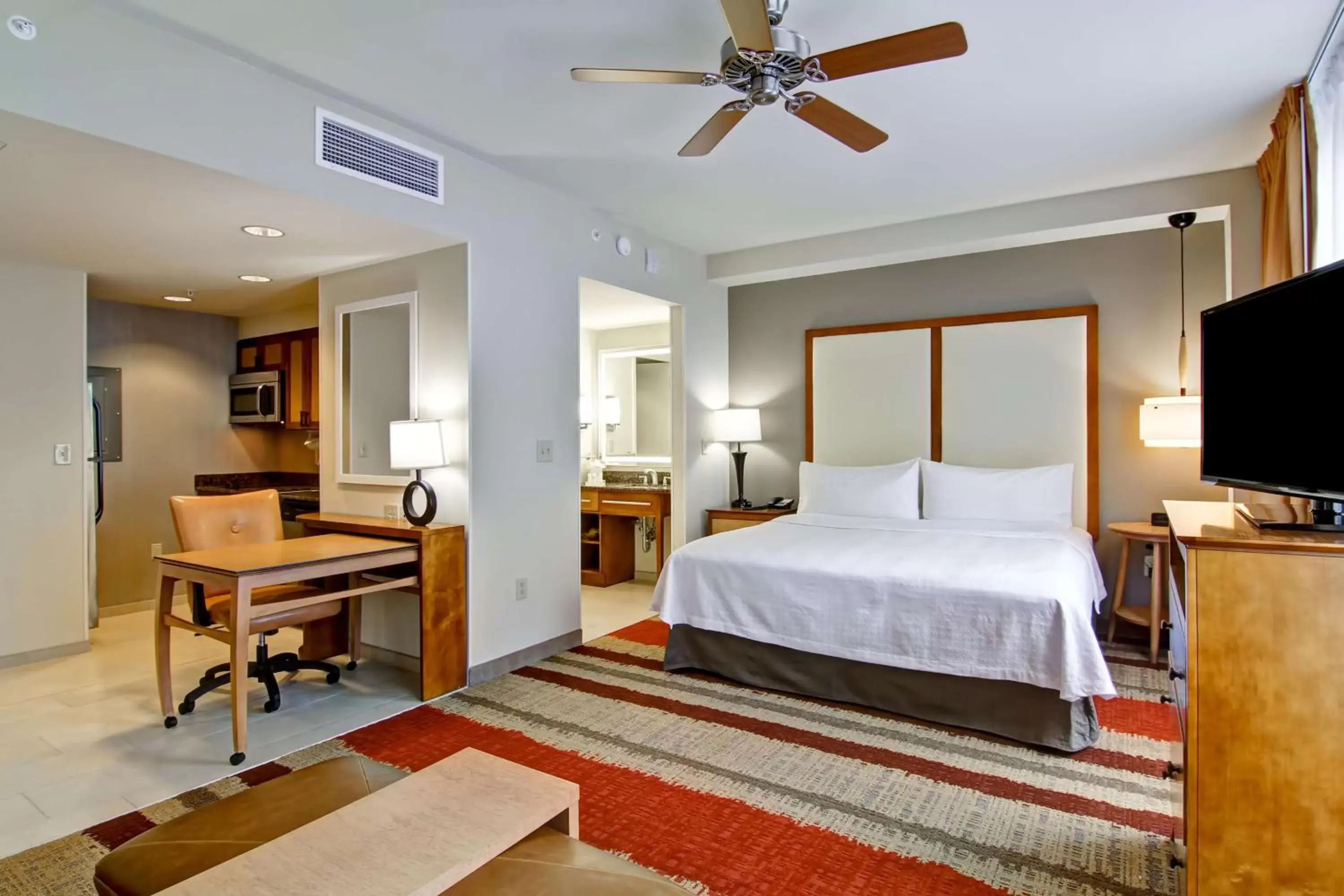 Bed in Homewood Suites by Hilton Cincinnati-Downtown