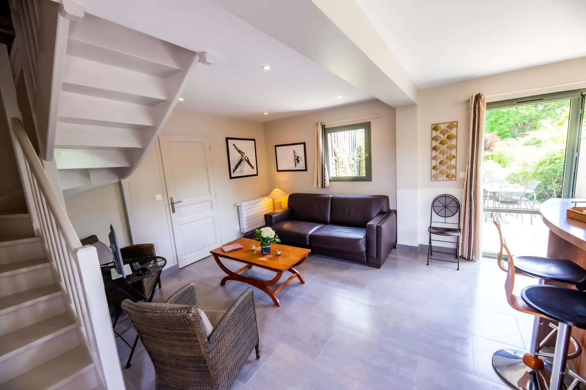 Living room in La Ferme de l'Oudon & SPA