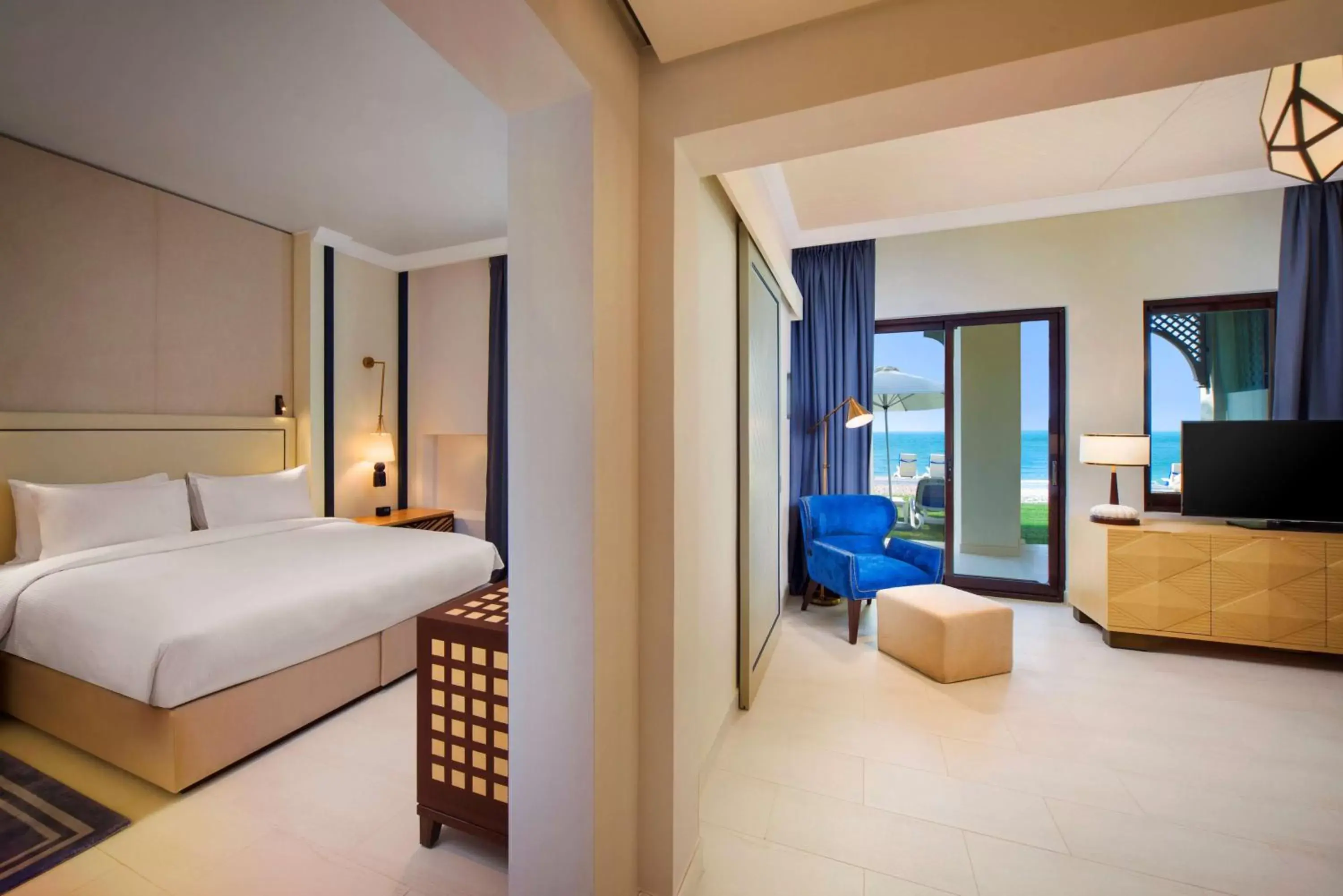 Bed in Hilton Ras Al Khaimah Beach Resort