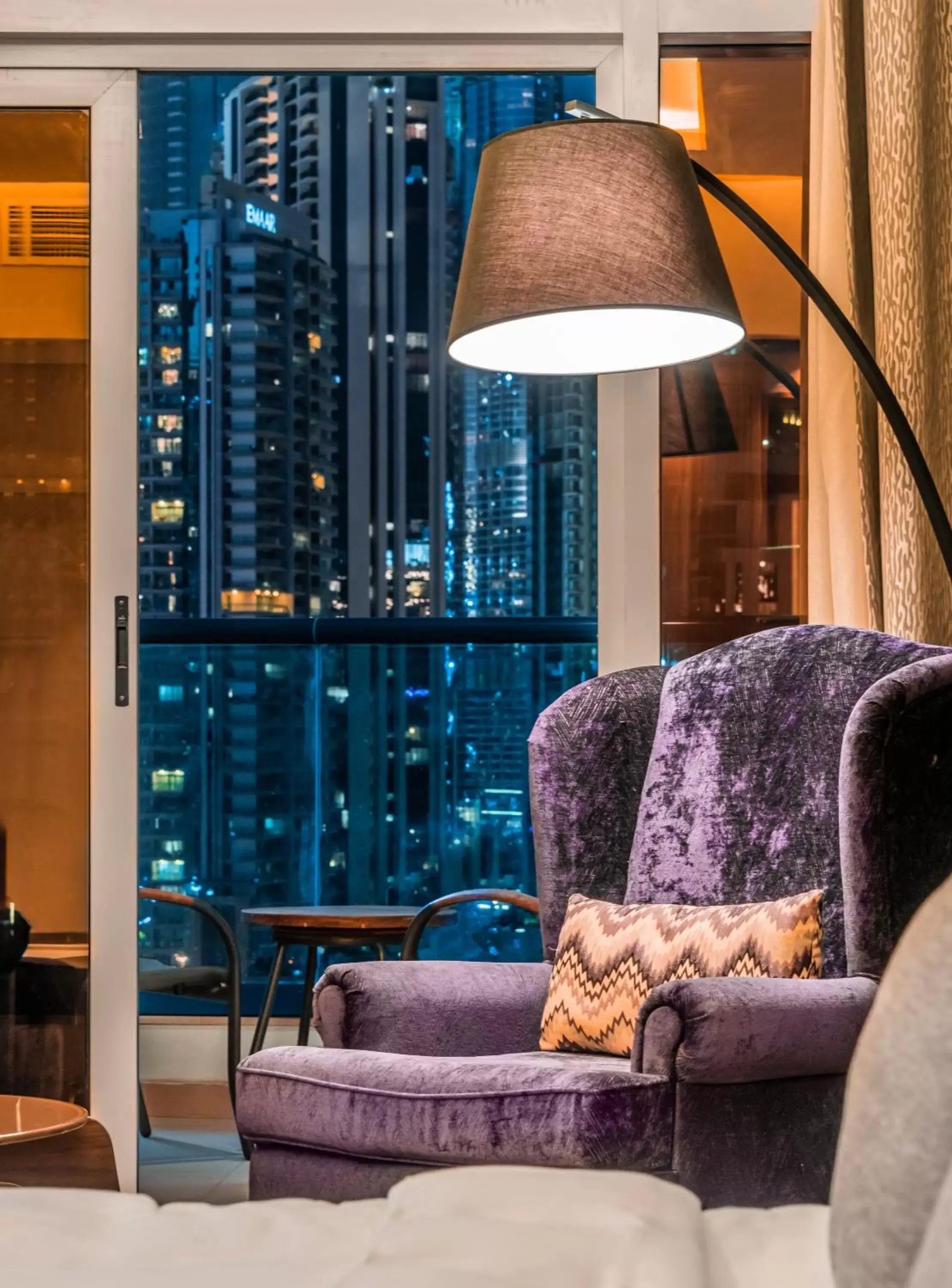 Night, Seating Area in Radisson Blu Hotel, Dubai Waterfront