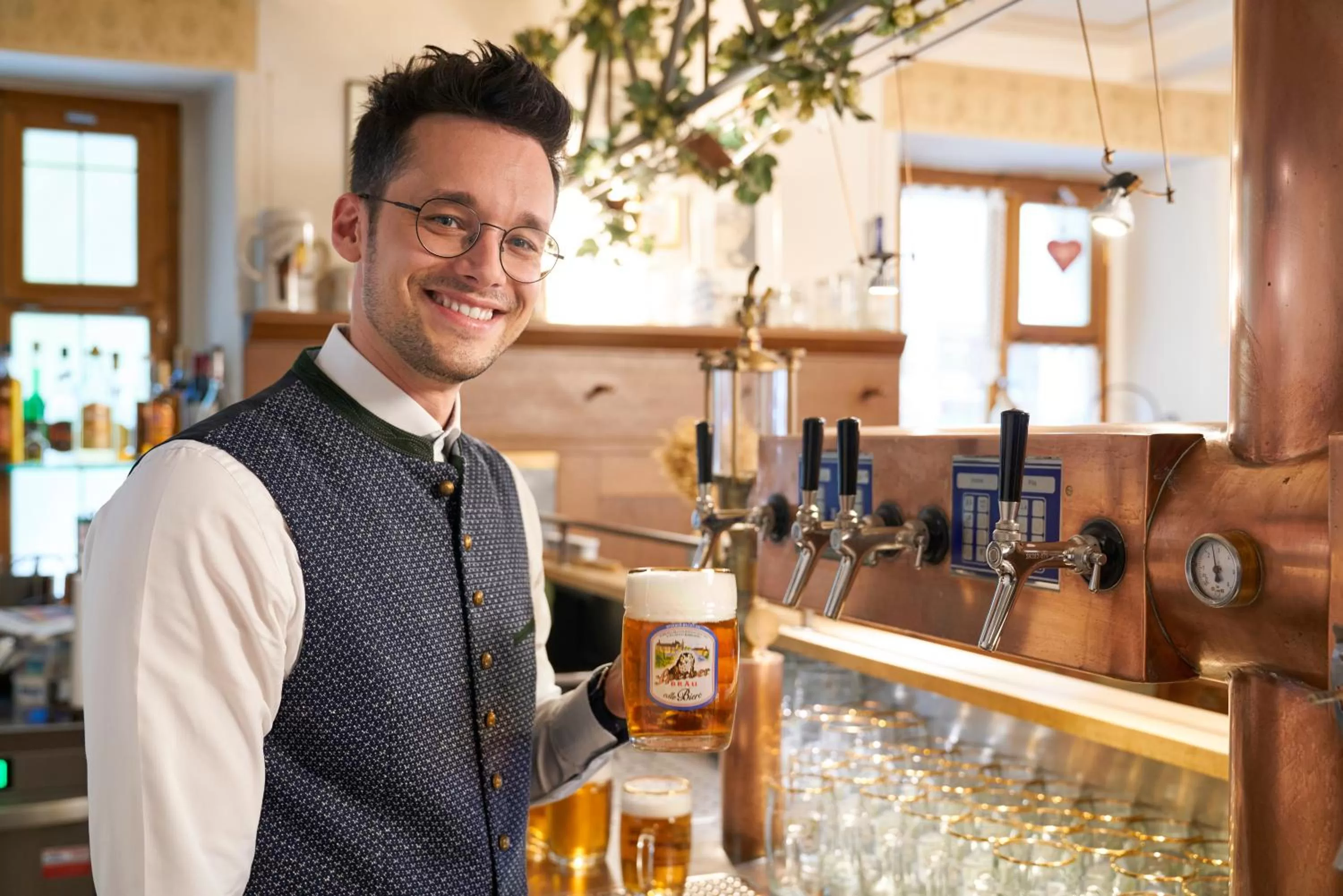 Alcoholic drinks in Sperber Bräu - 3-Sterne-Superior Hotel mit Gasthof und eigener Brauerei - kein Ruhetag