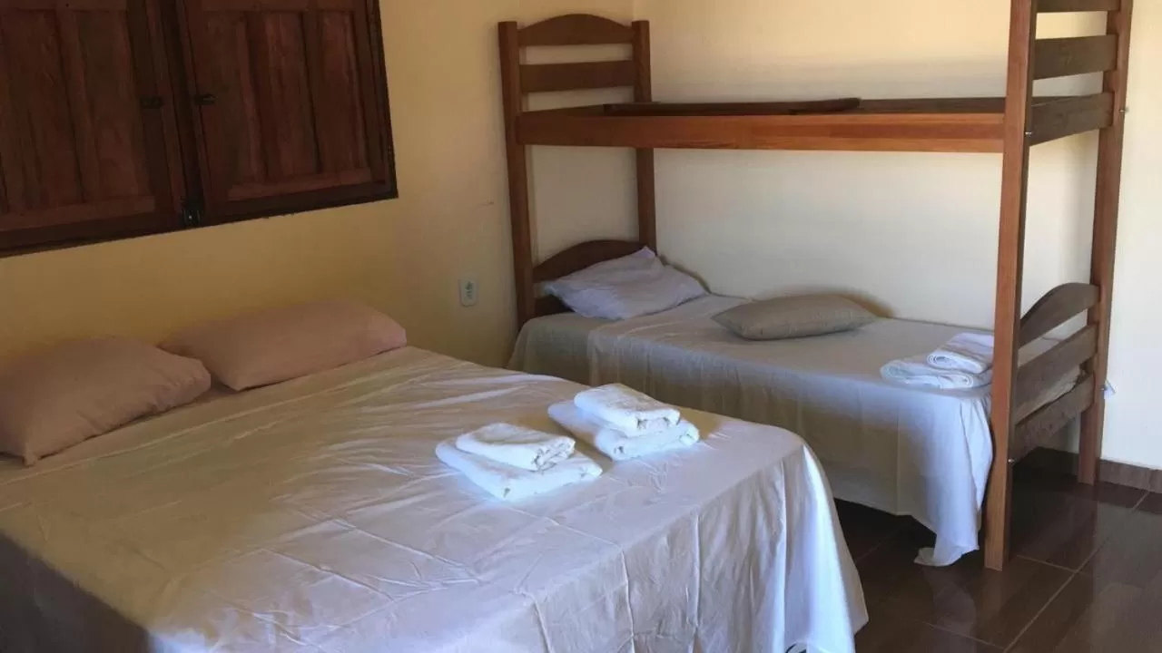 Bed in Pousada São Miguel dos Milagres