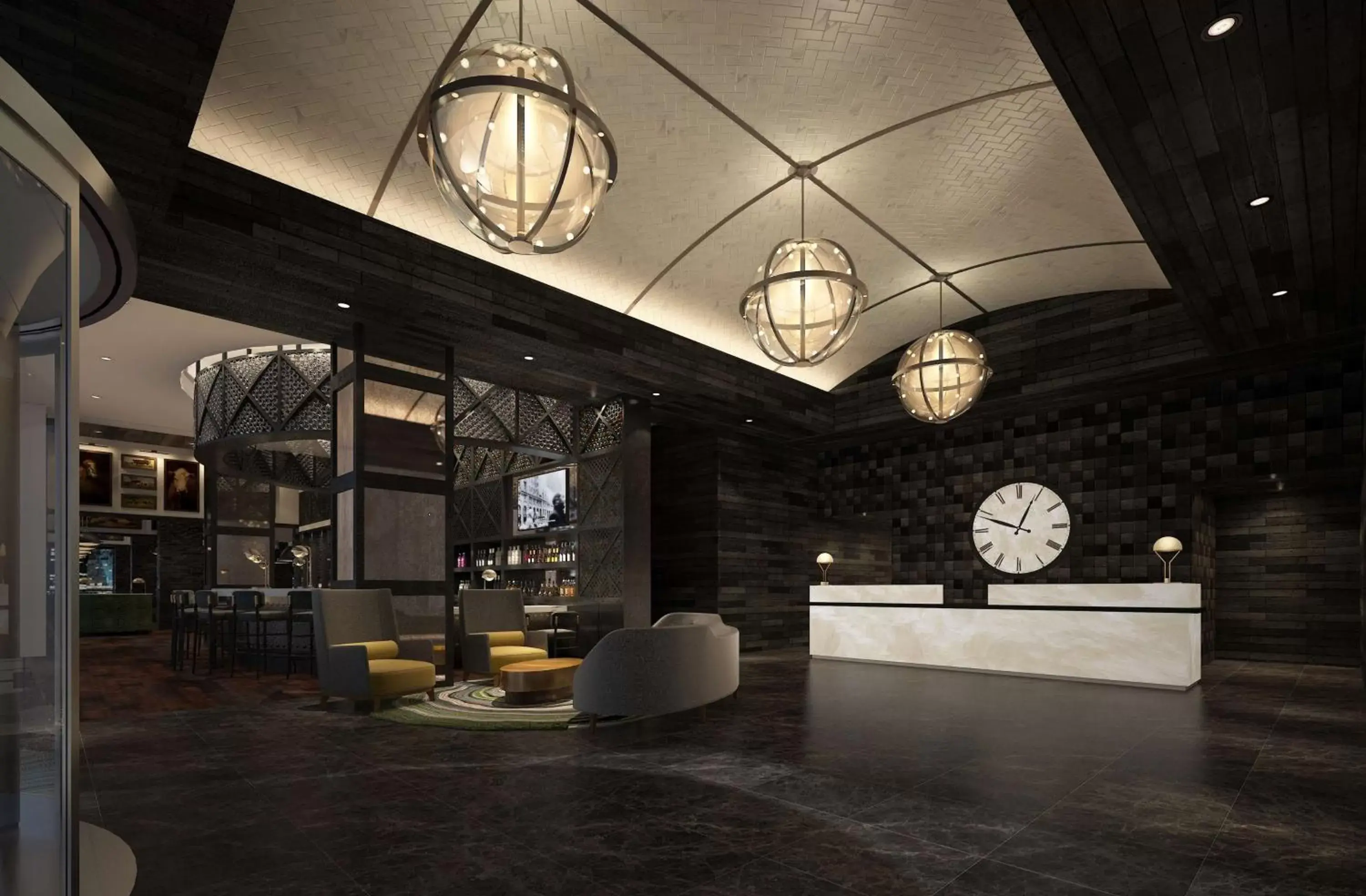 Lounge or bar, Lobby/Reception in The Porter Portland, Curio Collection By Hilton