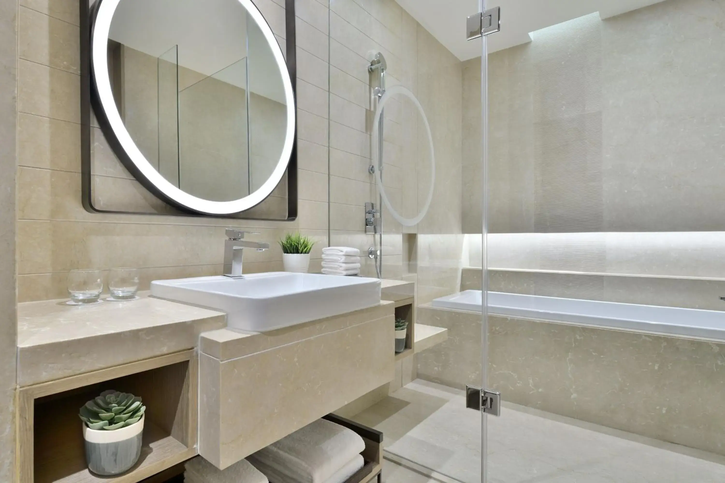 Bathroom in Marriott Executive Apartments Navi Mumbai