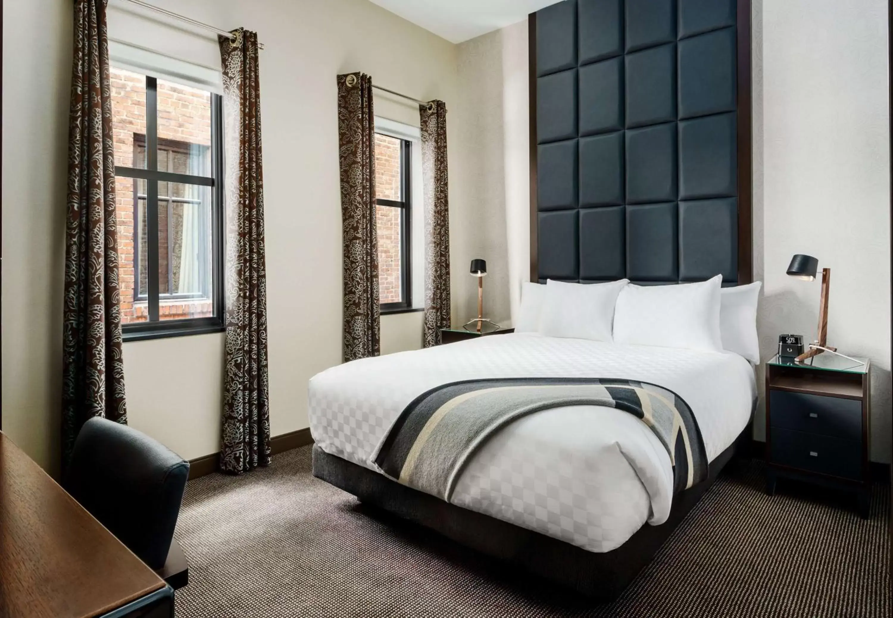 Bedroom, Bed in Joinery Hotel Pittsburgh, Curio Collection by Hilton