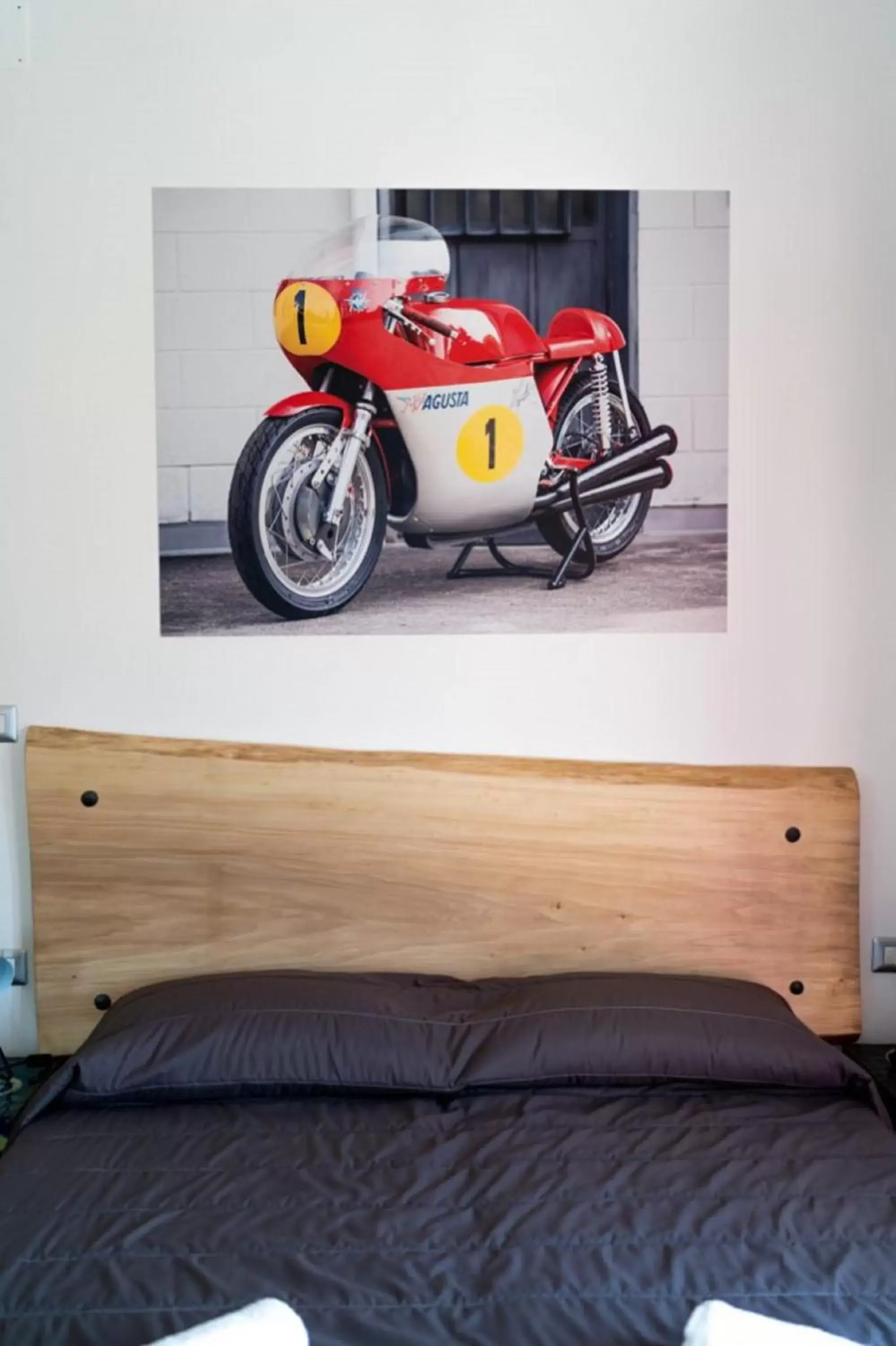 Bed in Italian Piston House Sport Moto Rent