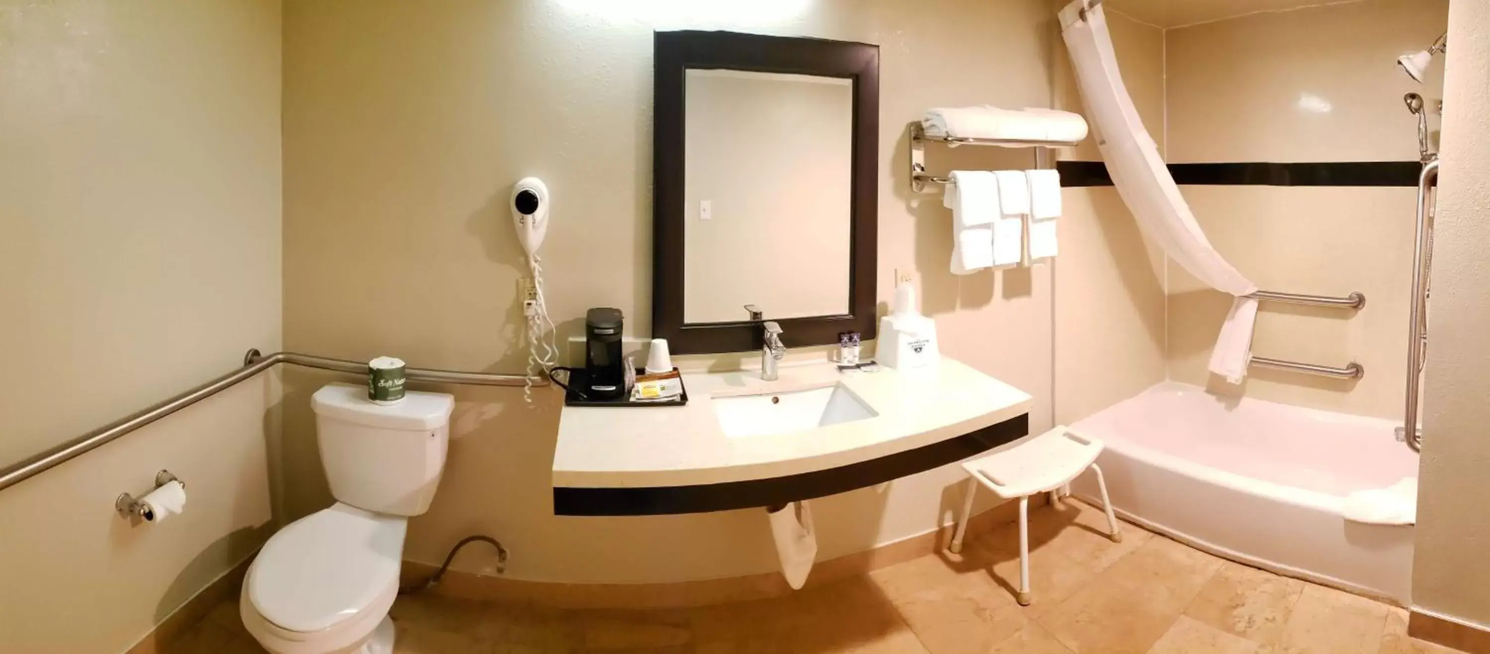 Bathroom in SureStay Hotel by Best Western Vallejo Napa Valley