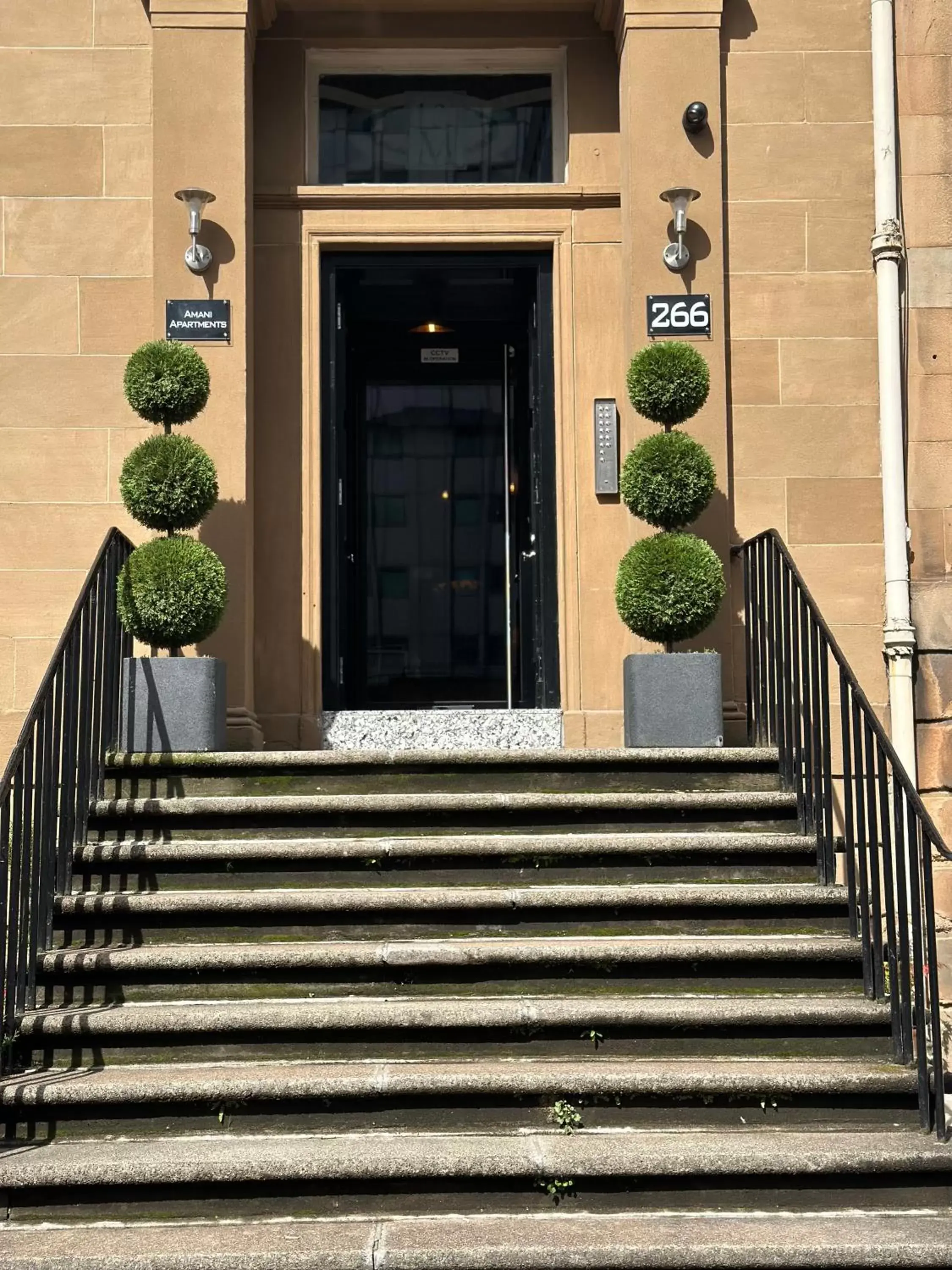 Facade/entrance in Amani Apartments - Glasgow City Centre