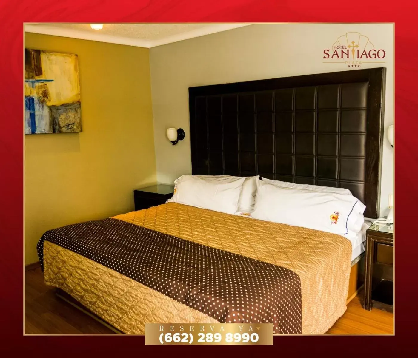Bed in Hotel Santiago Plaza