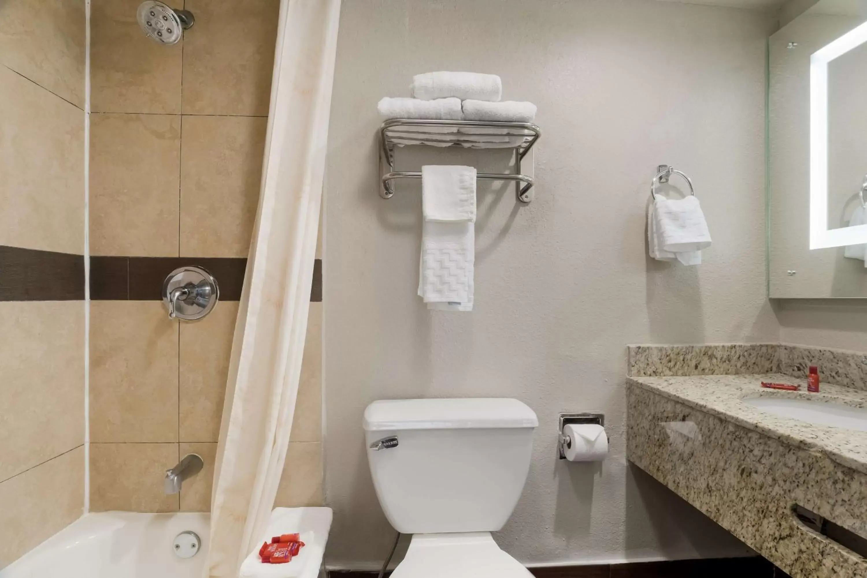Bathroom in SureStay Hotel Laredo by Best Western