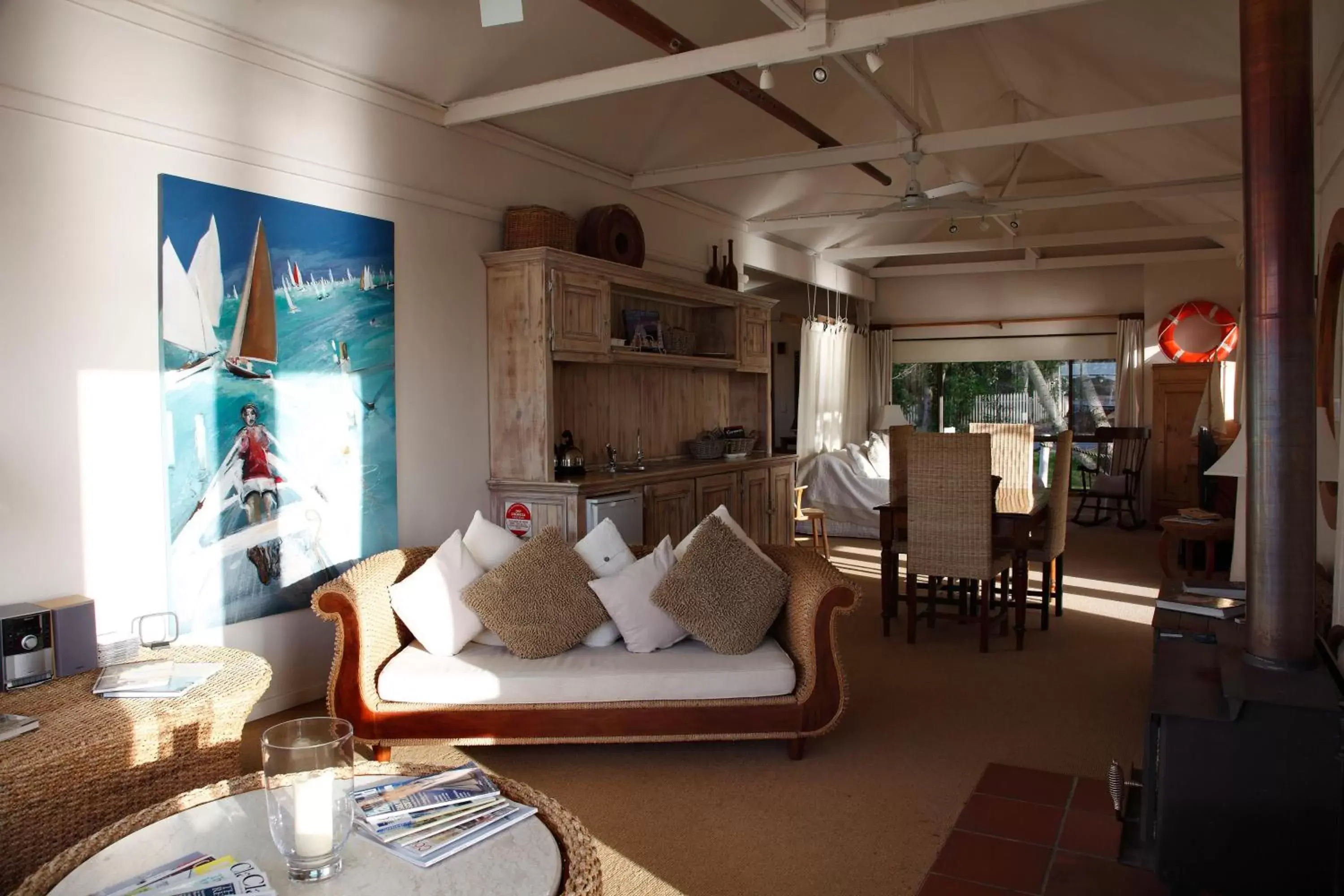 Living room, Seating Area in Boathouse - Birks River Retreat