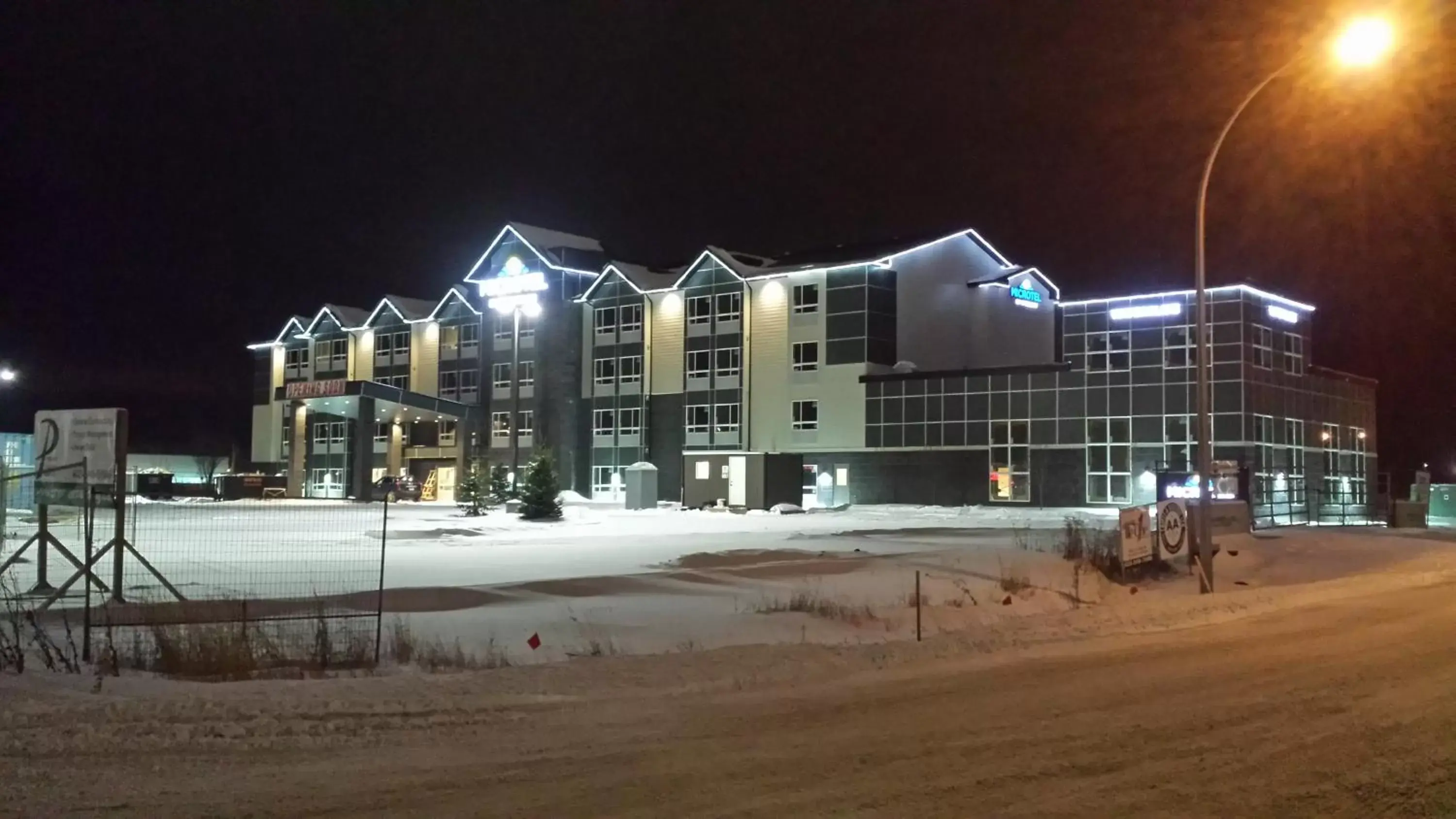 Property building, Winter in Microtel Inn & Suites by Wyndham Red Deer