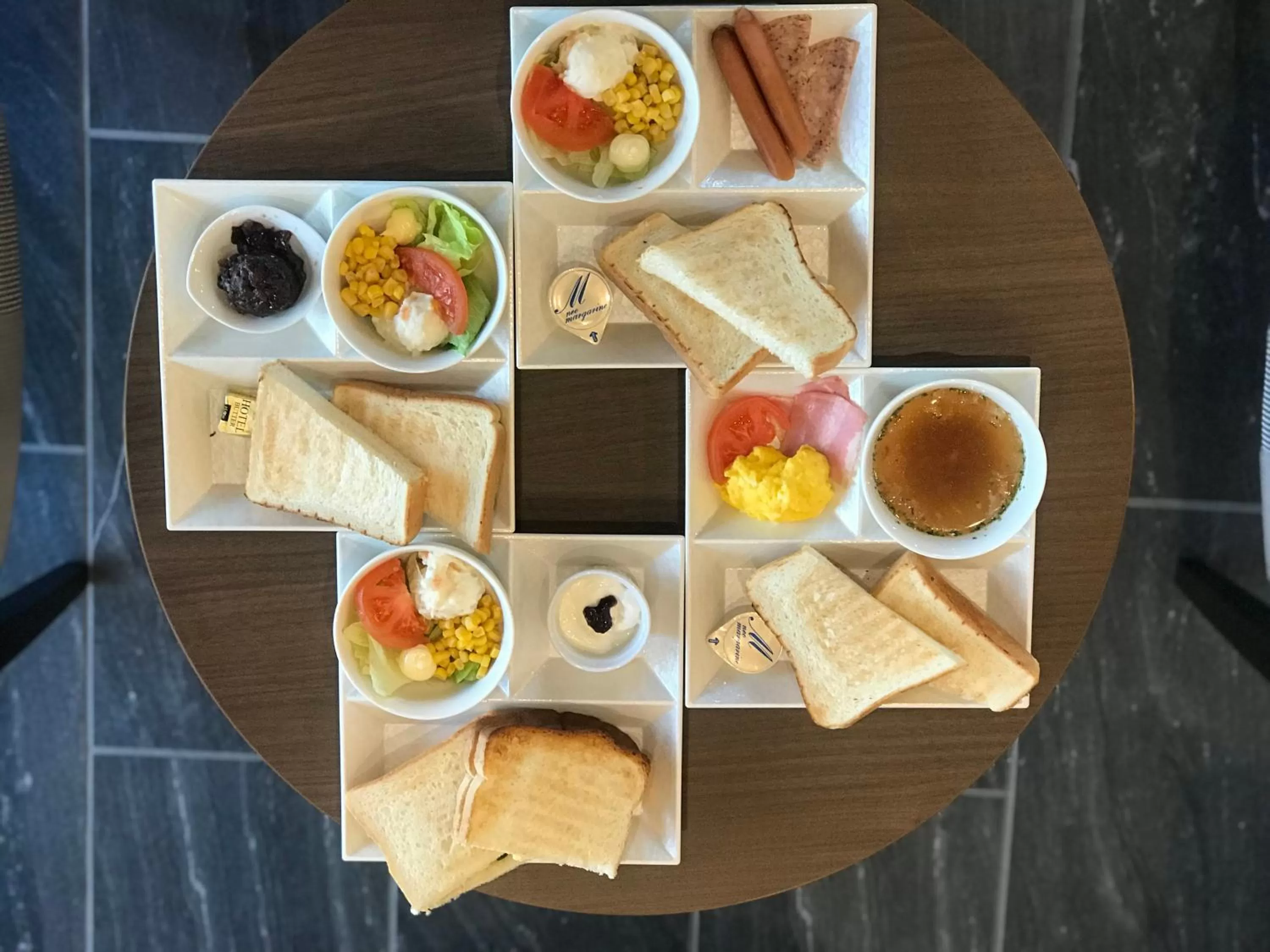 English/Irish breakfast in At Inn Hotel Toyotashi Eki