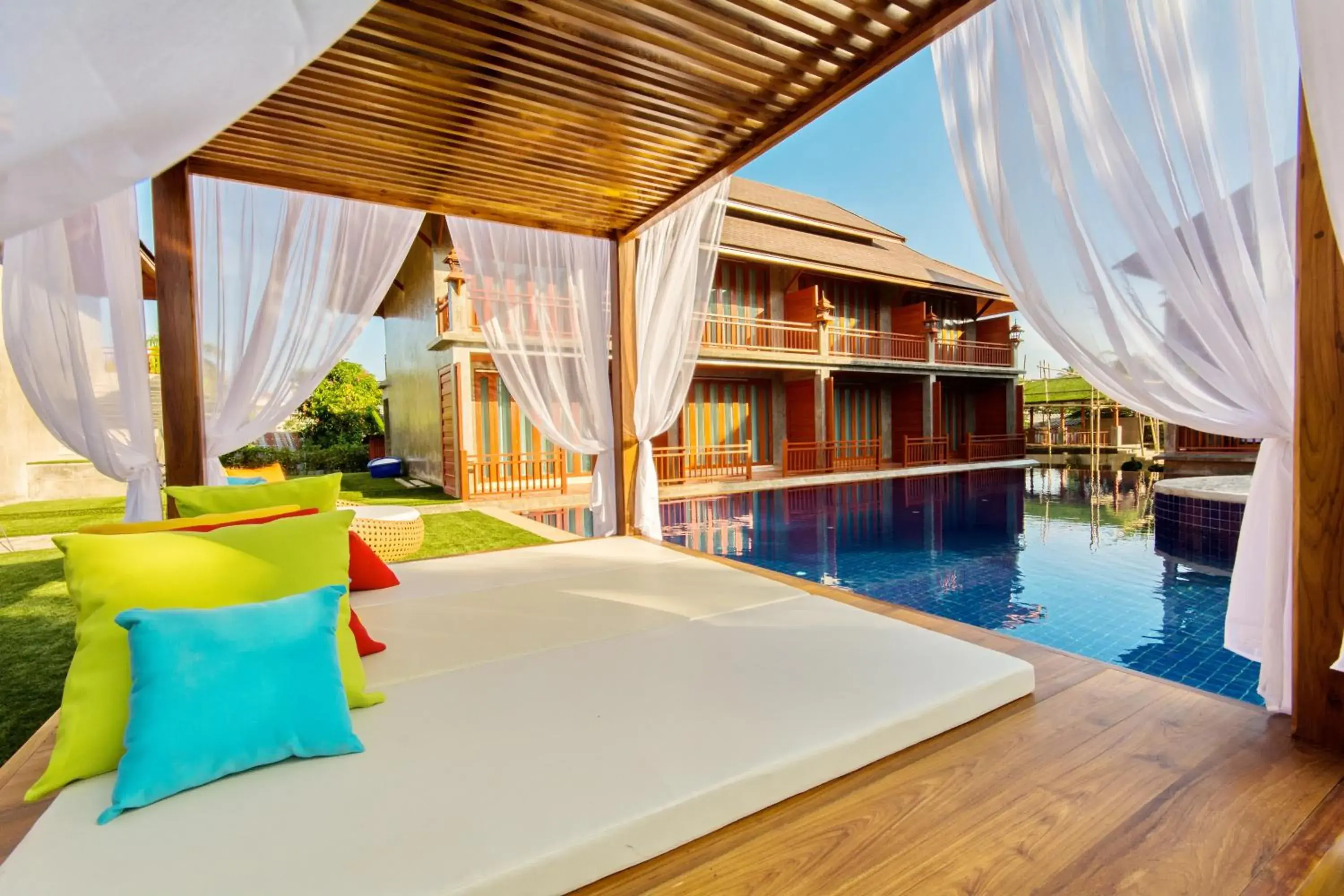 Balcony/Terrace, Swimming Pool in The Chaya Resort and Spa