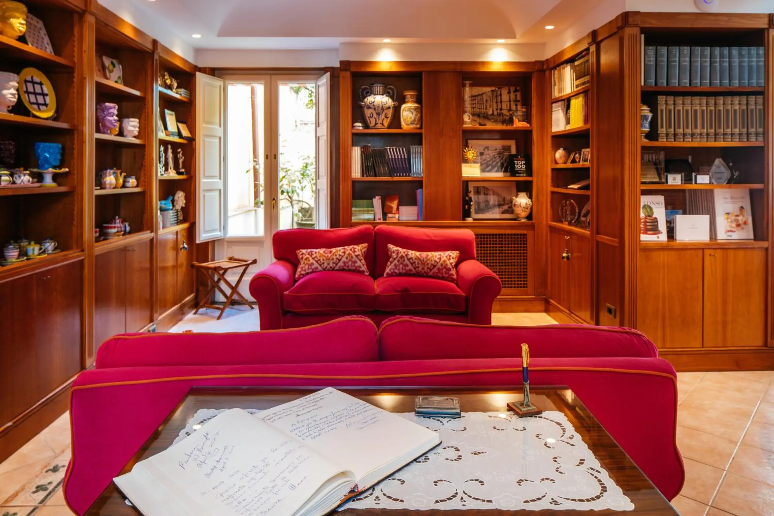 Library, Seating Area in Boutique Hotel Don Alfonso 1890