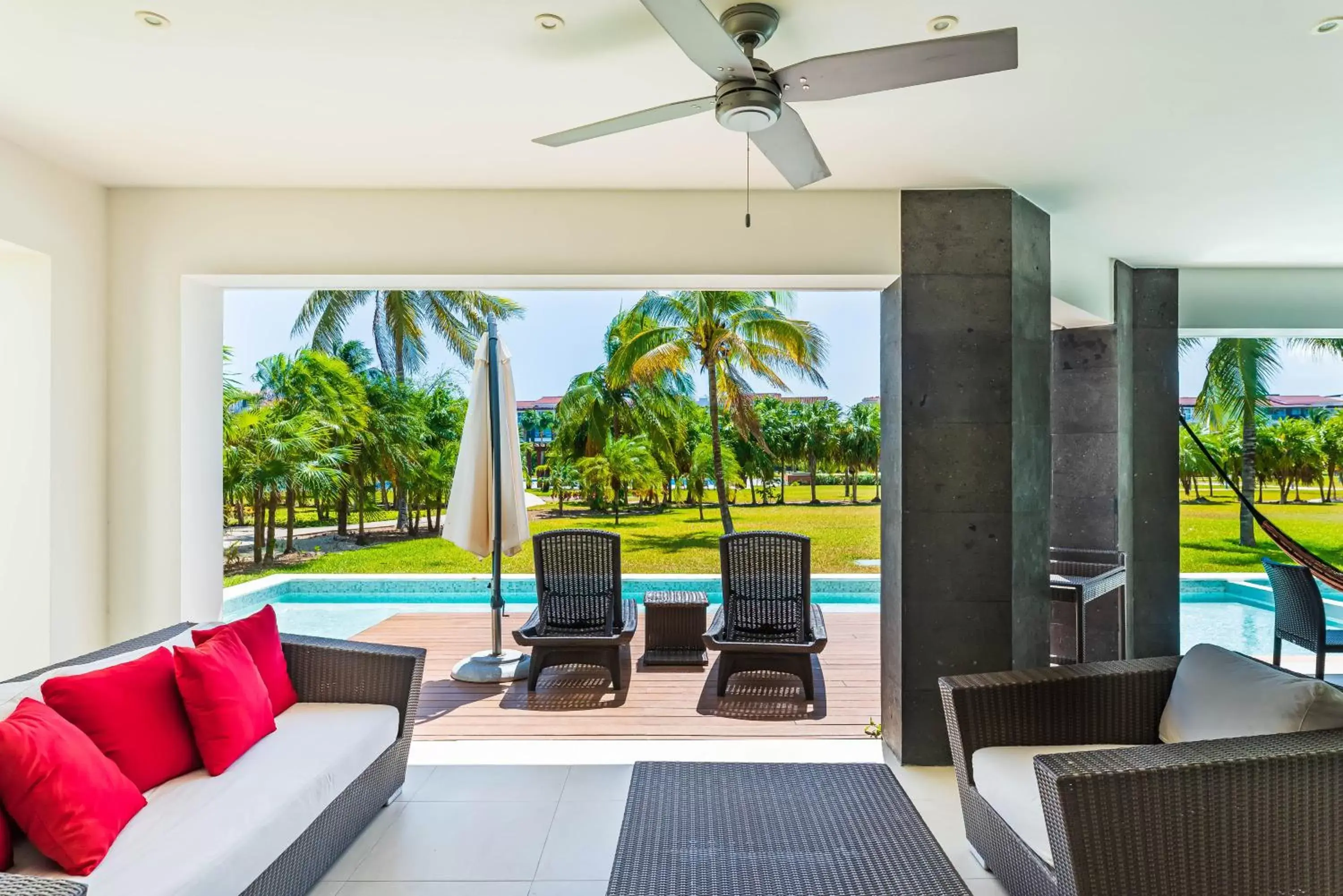 Seating Area in Mareazul Beach Front Condos At playa del Carmen