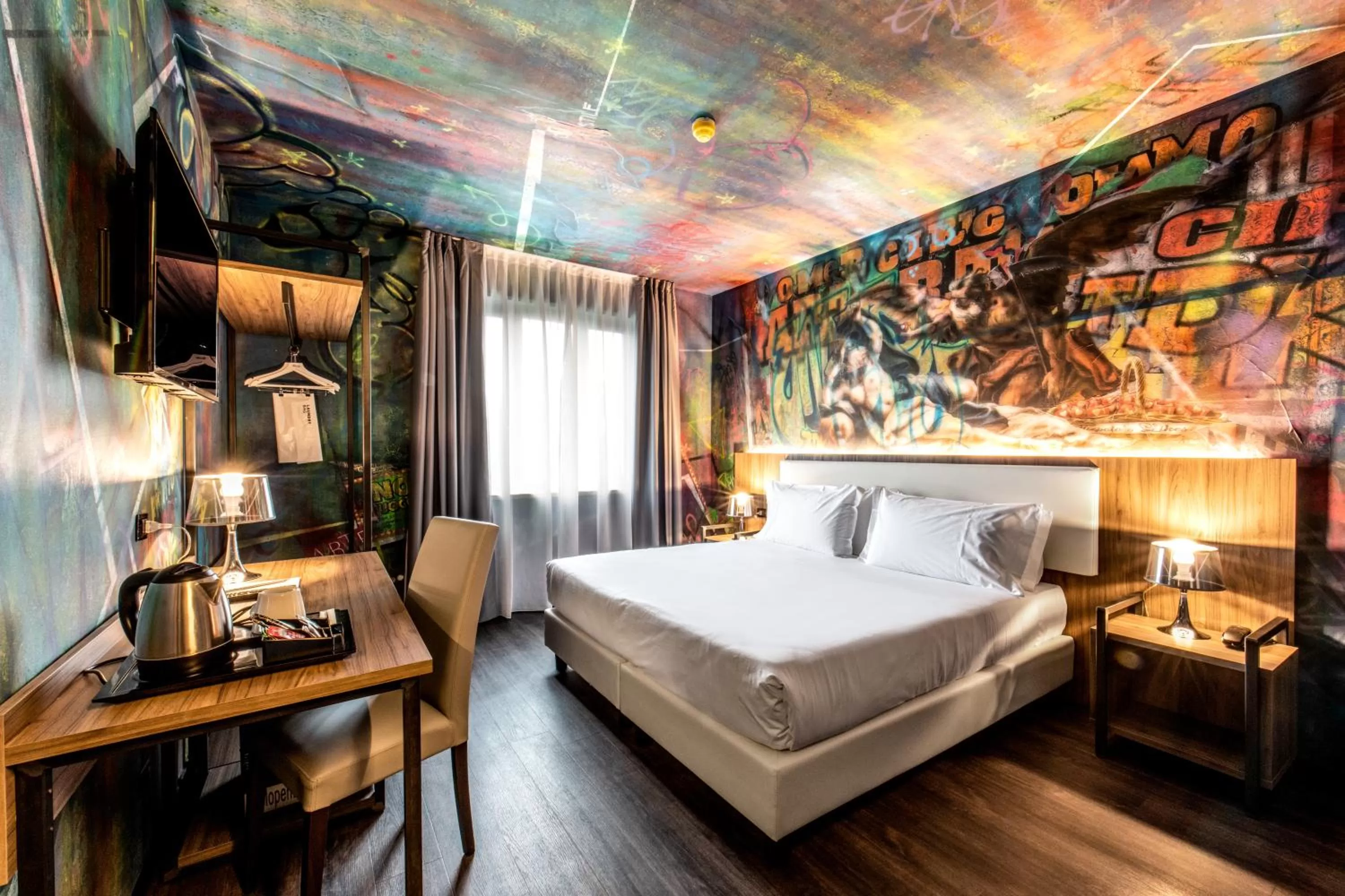 Bed in Muraless Art Hotel - WorldHotels Crafted