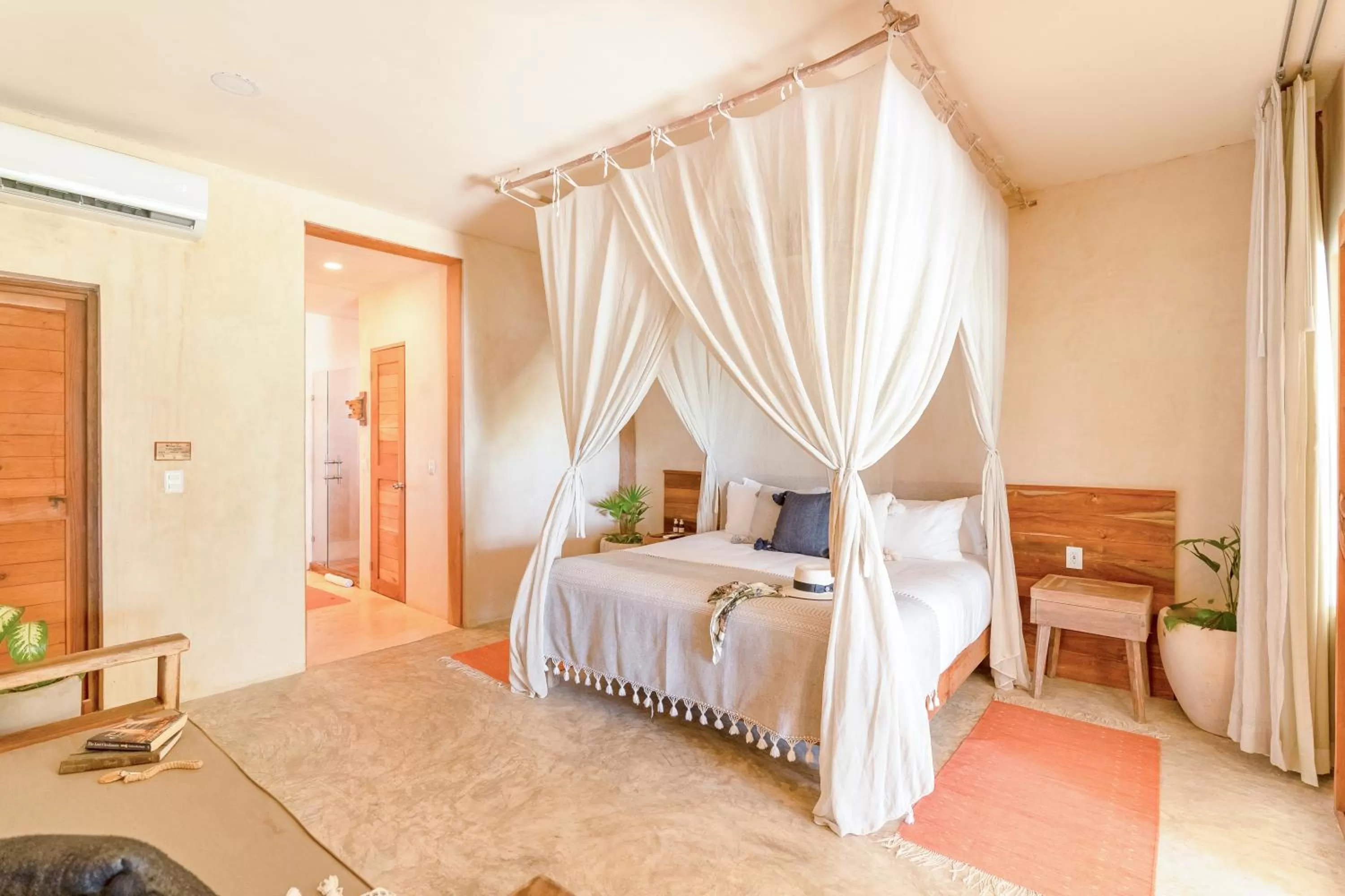 Bed in Ahau Tulum - Beachfront Hotel