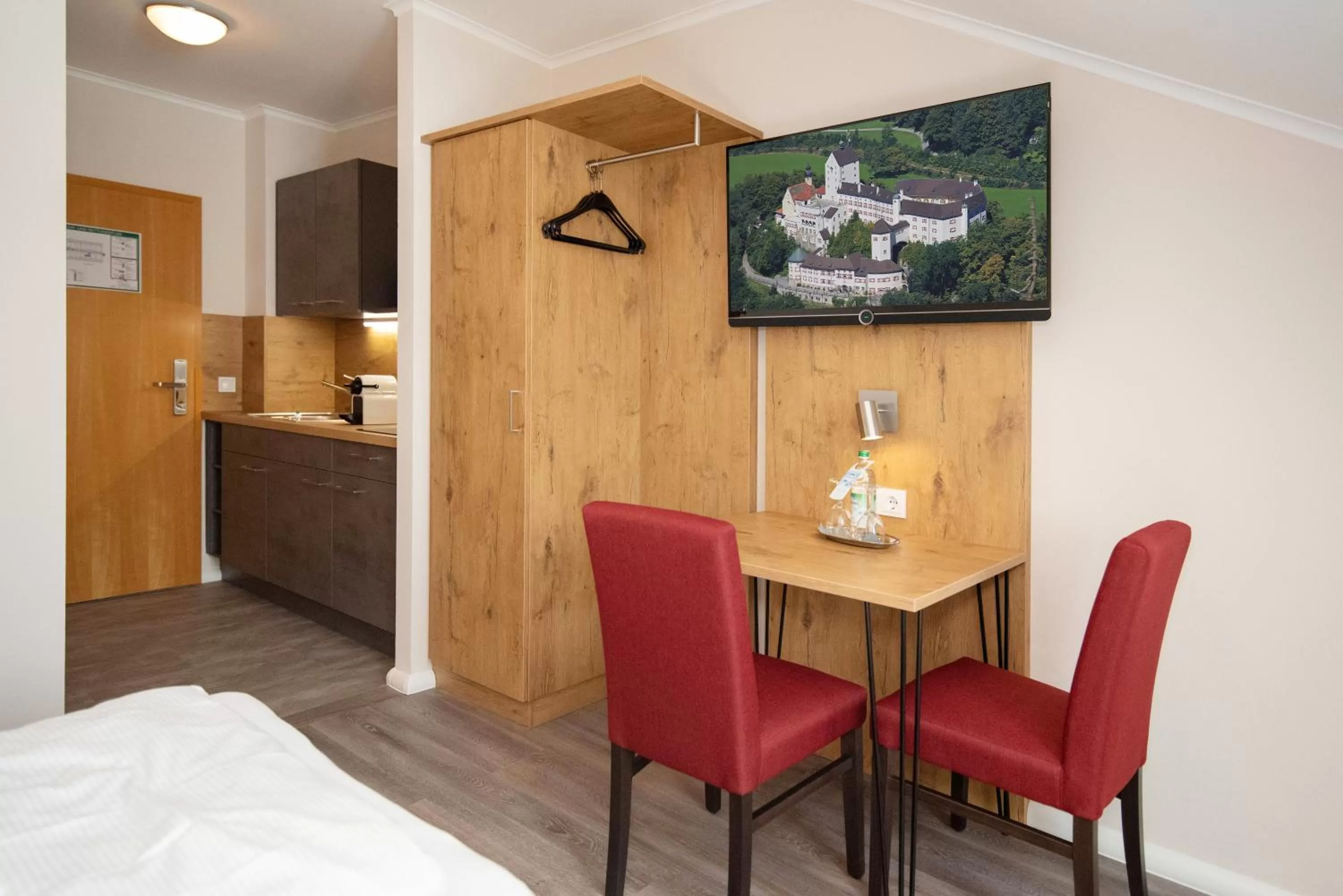 Kitchen or kitchenette, Dining Area in Hotel Hohenaschau