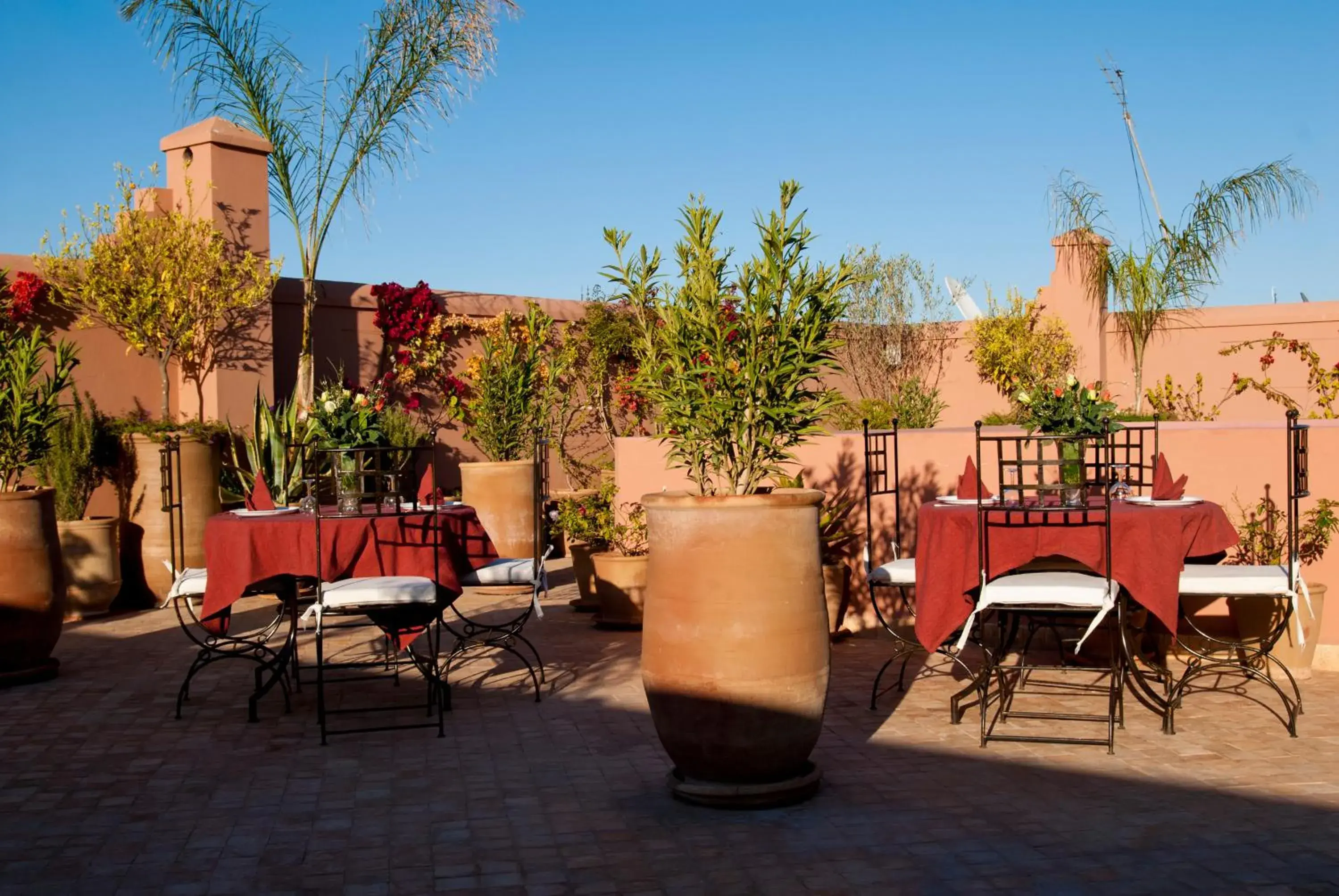 Balcony/Terrace, Restaurant/Places to Eat in Riad Dar Foundouk and Spa