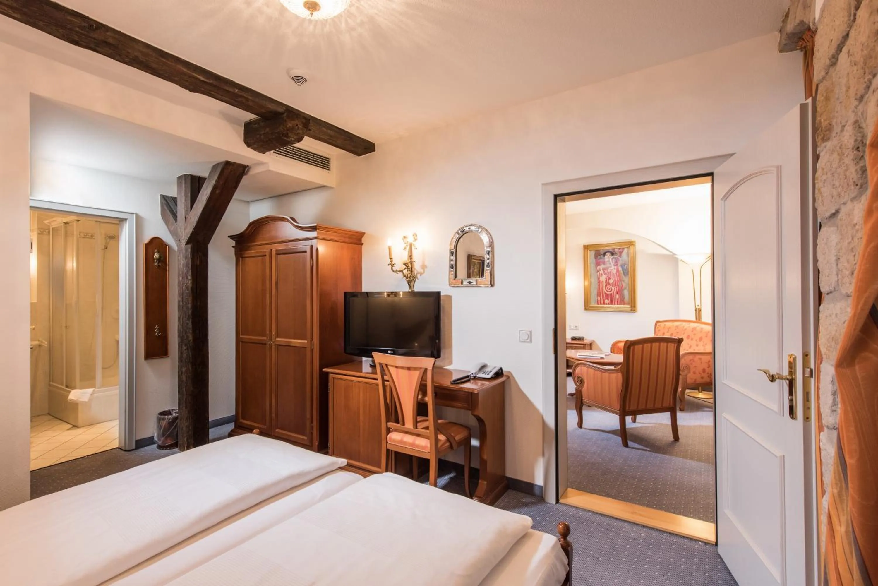 Photo of the whole room, Bed in Hotel Goldener Löwe