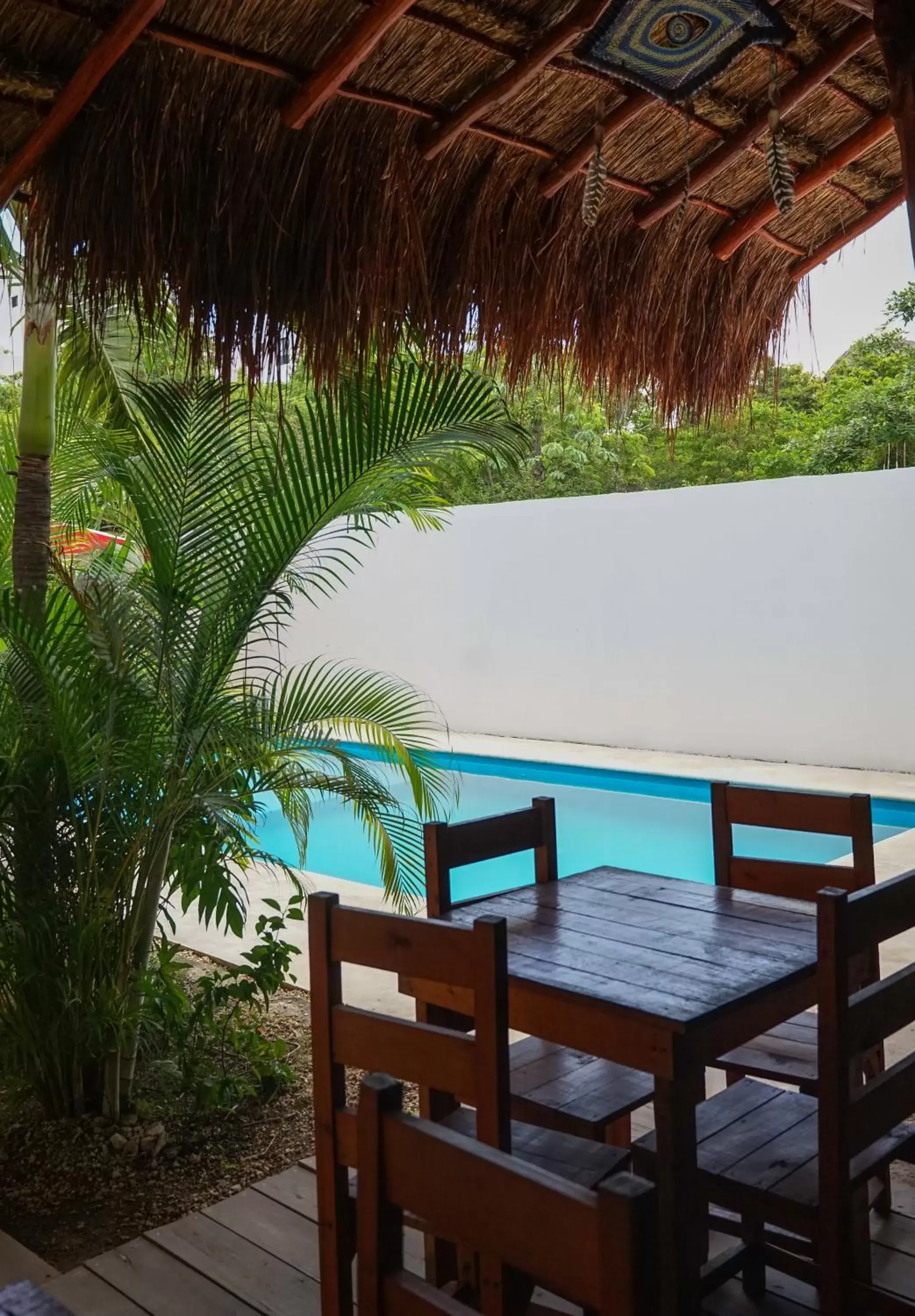 Patio in hotel stella maris tulum