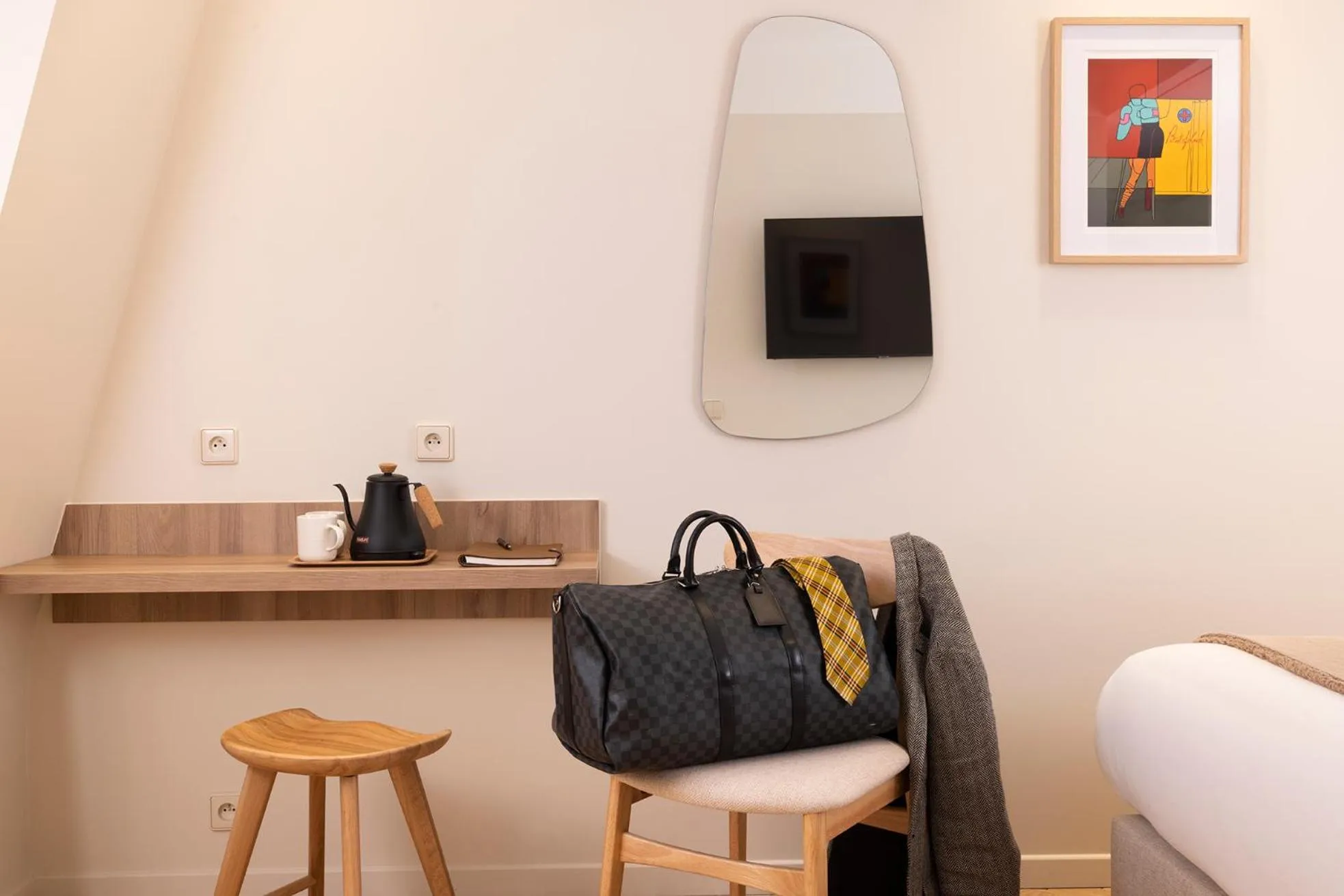 Seating area, Bed in Hôtel Le Daum