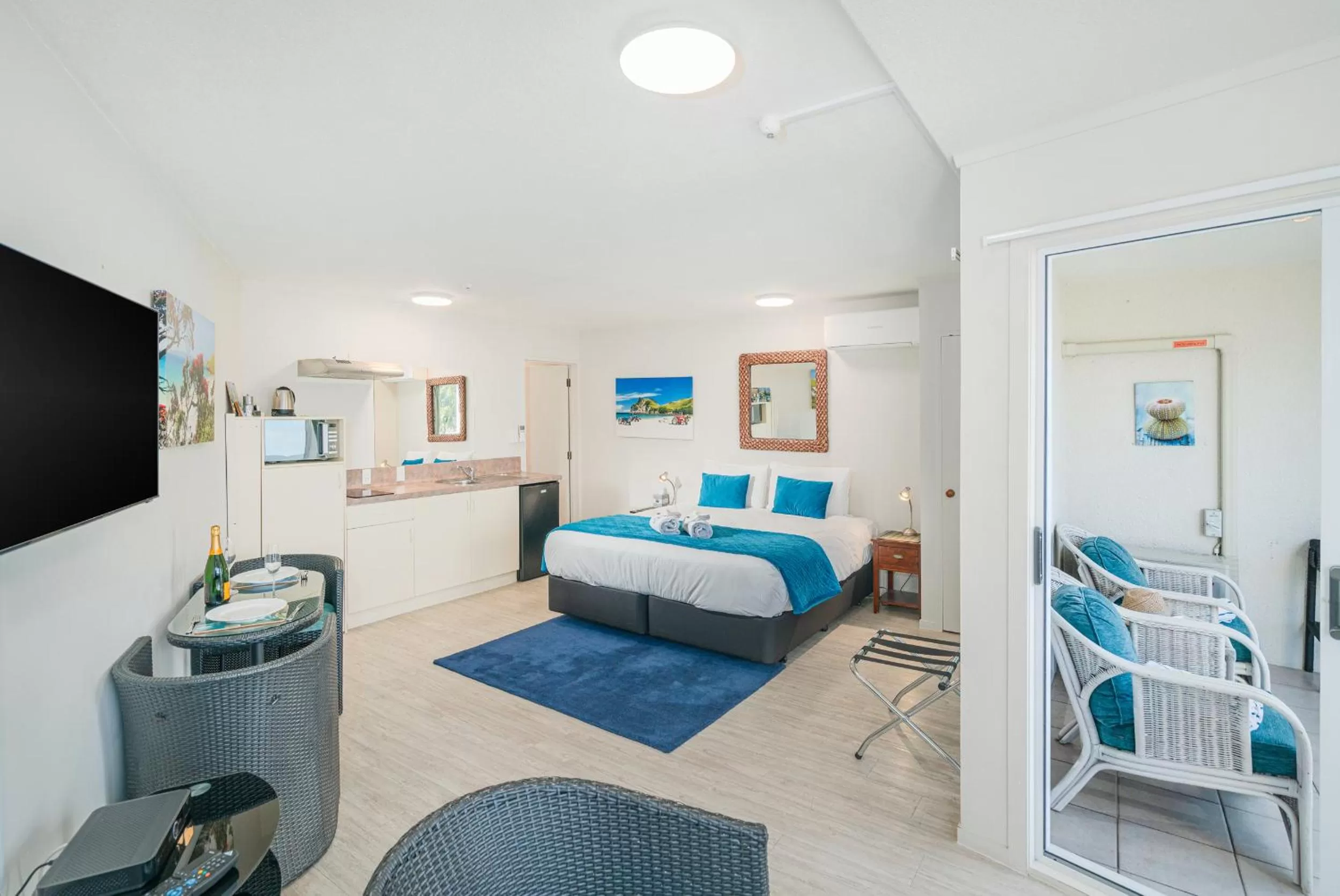 Bed in Waterfront Apartments Whitianga