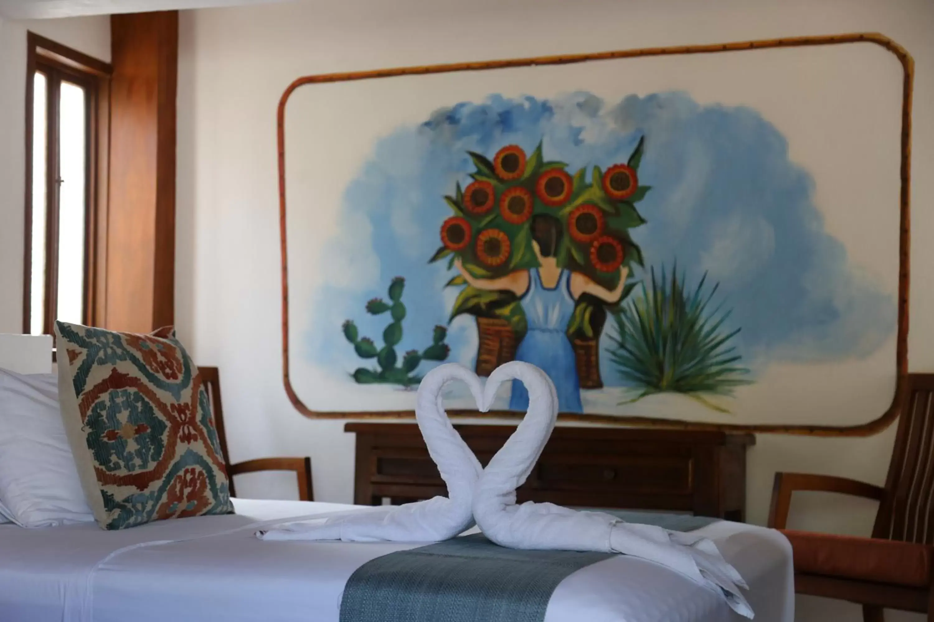 Decorative detail, Bed in Diamante Hotel Sayulita