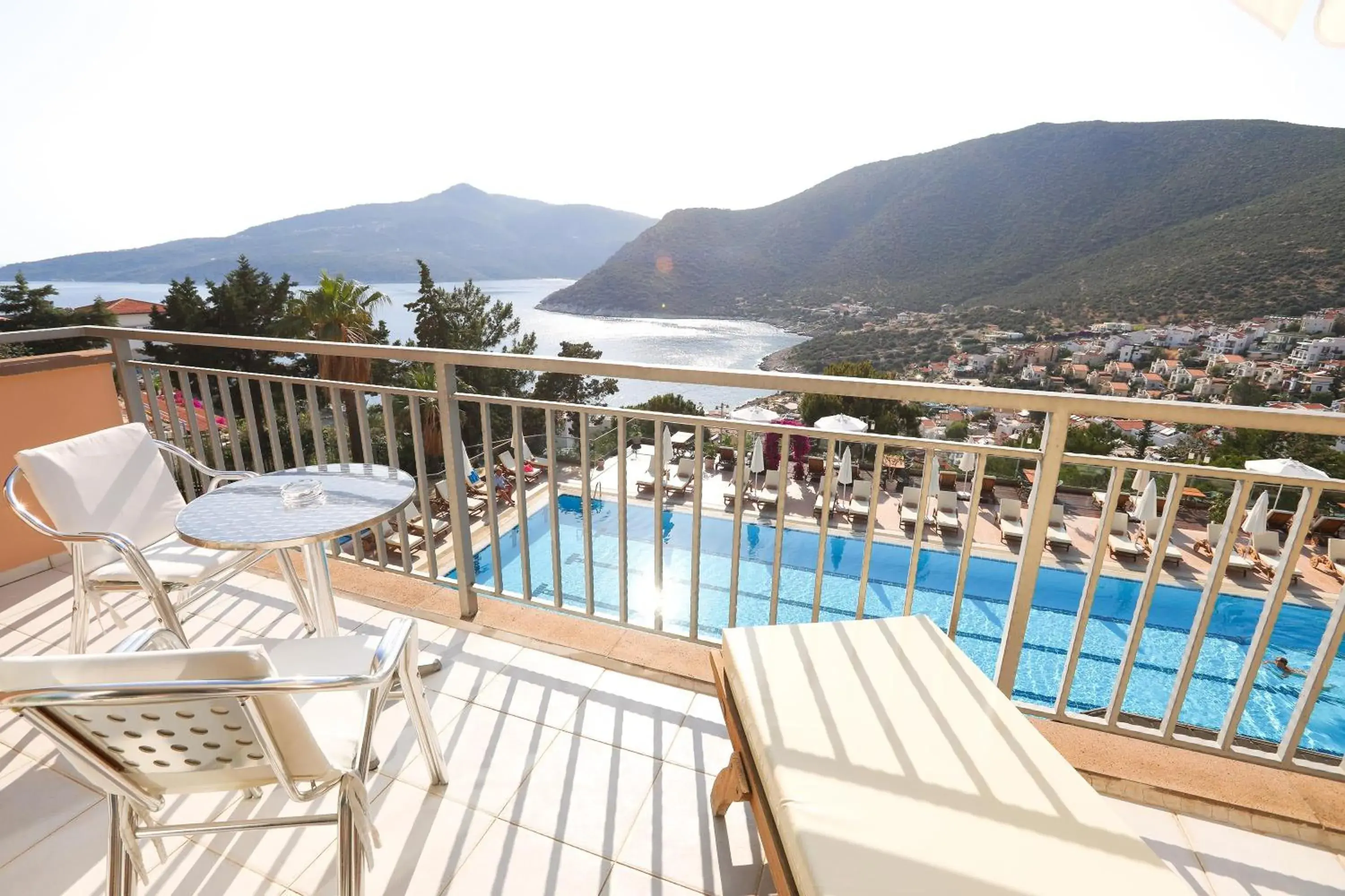 Balcony/Terrace, Pool View in Happy Hotel