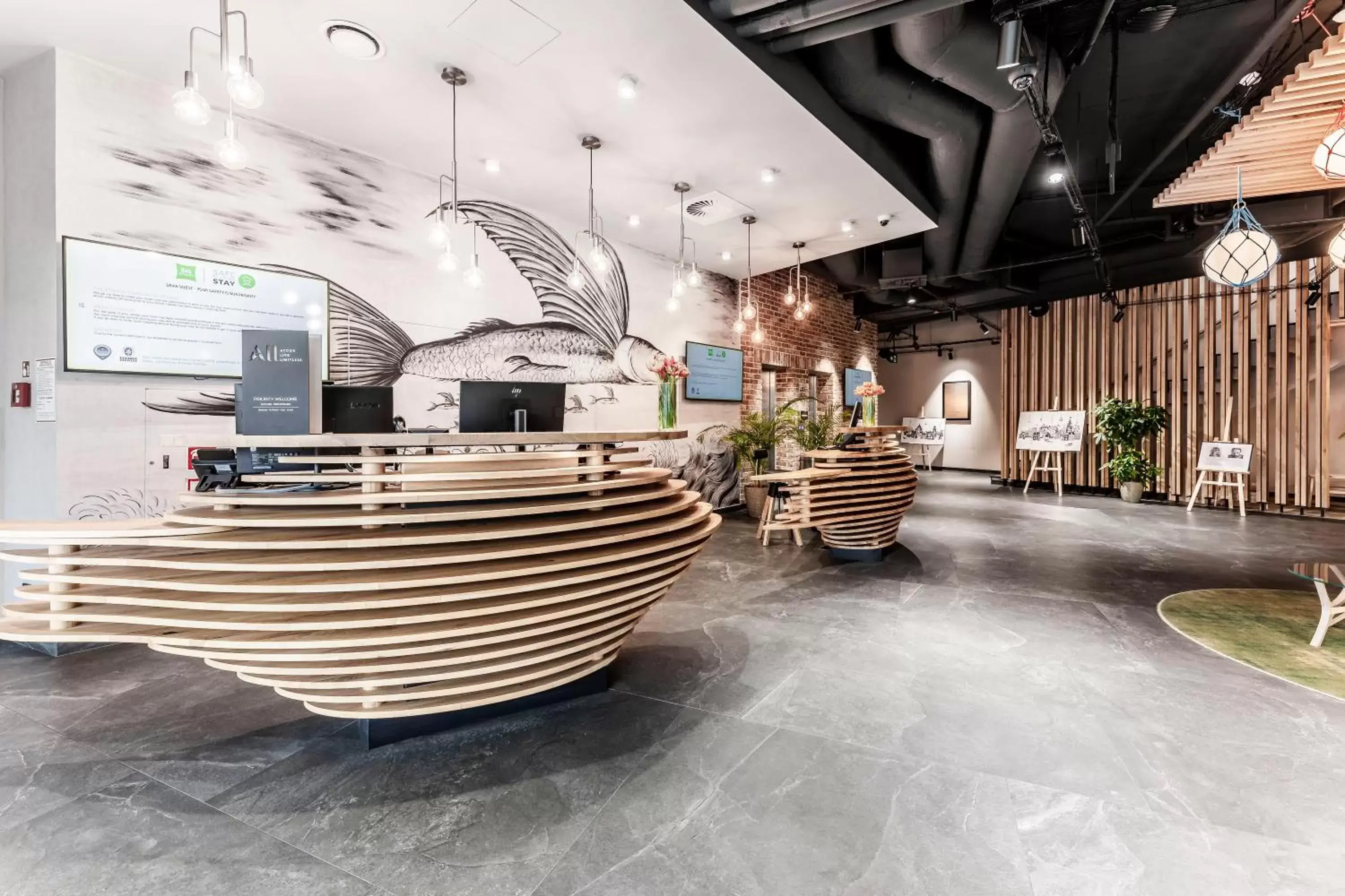 Lobby or reception in ibis Styles Lublin Stare Miasto Lobby or reception in ibis Styles Lublin Stare Miasto