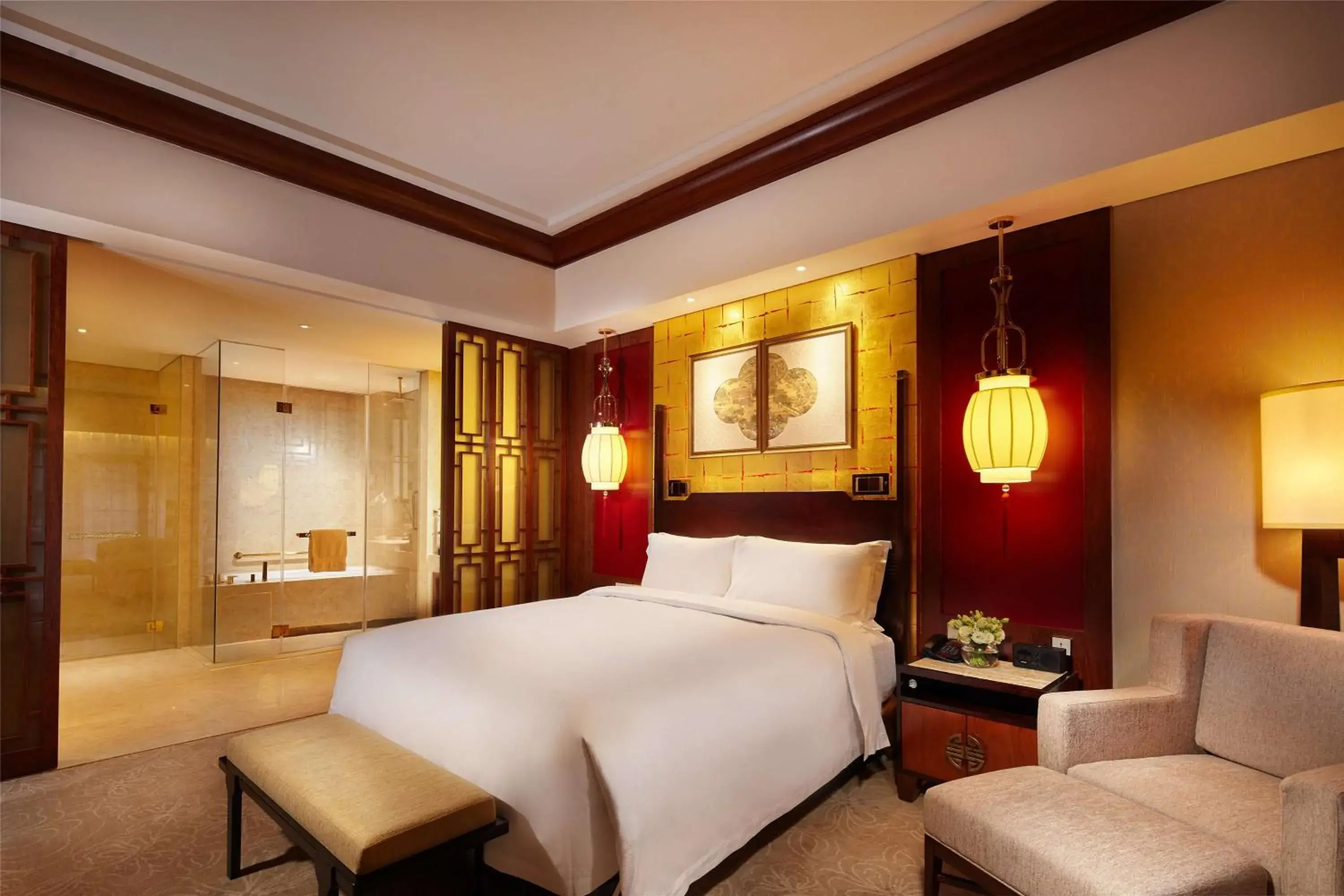 Bed in Hilton Tianjin Eco City