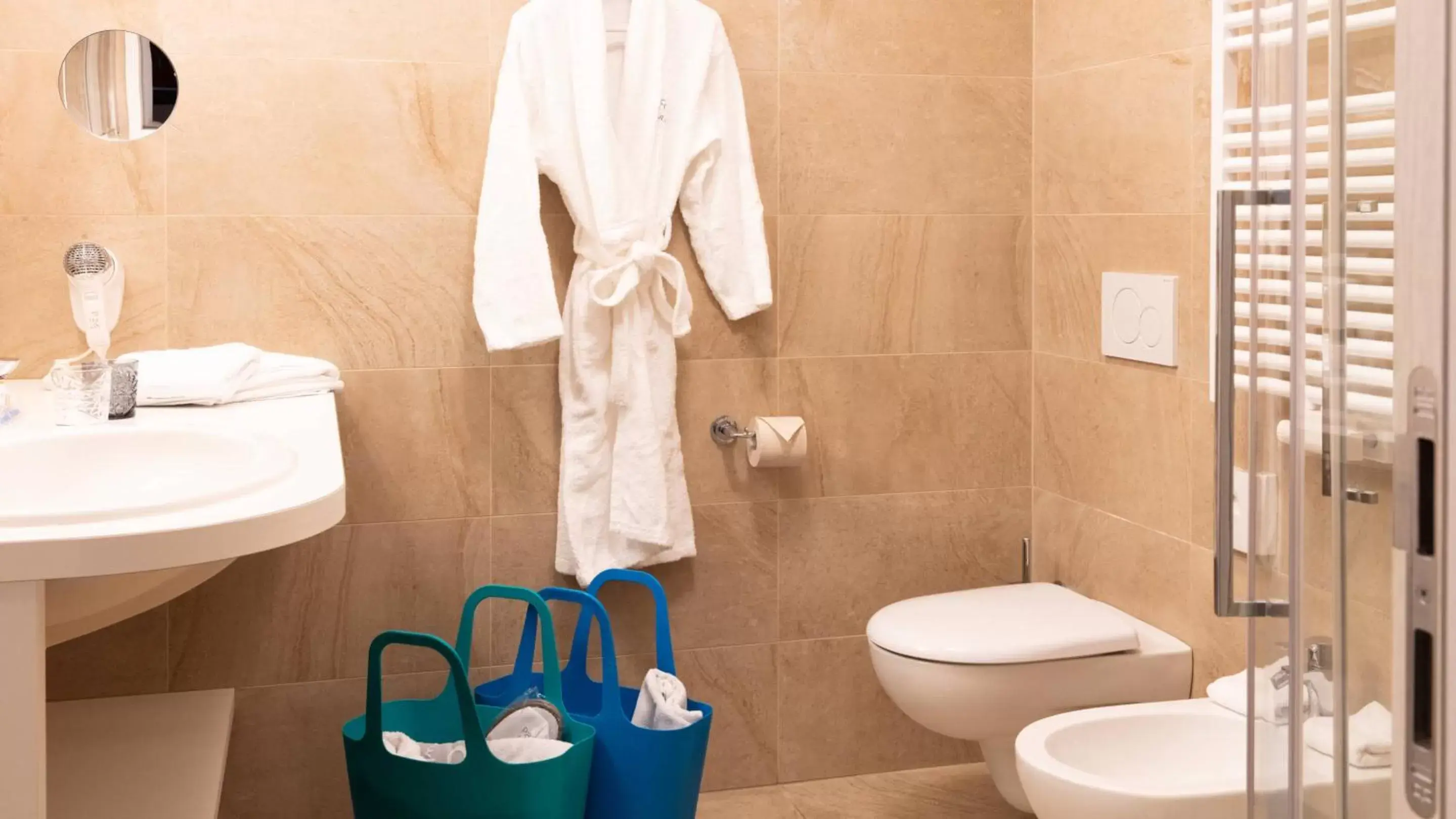 Shower, Bathroom in City Hotel Merano