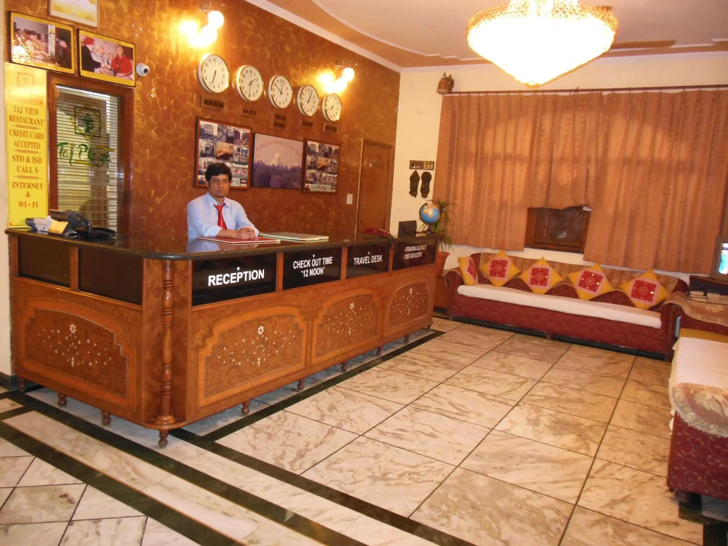 Lobby or reception, Lobby/Reception in Hotel Taj Plaza, VIP Road, Agra