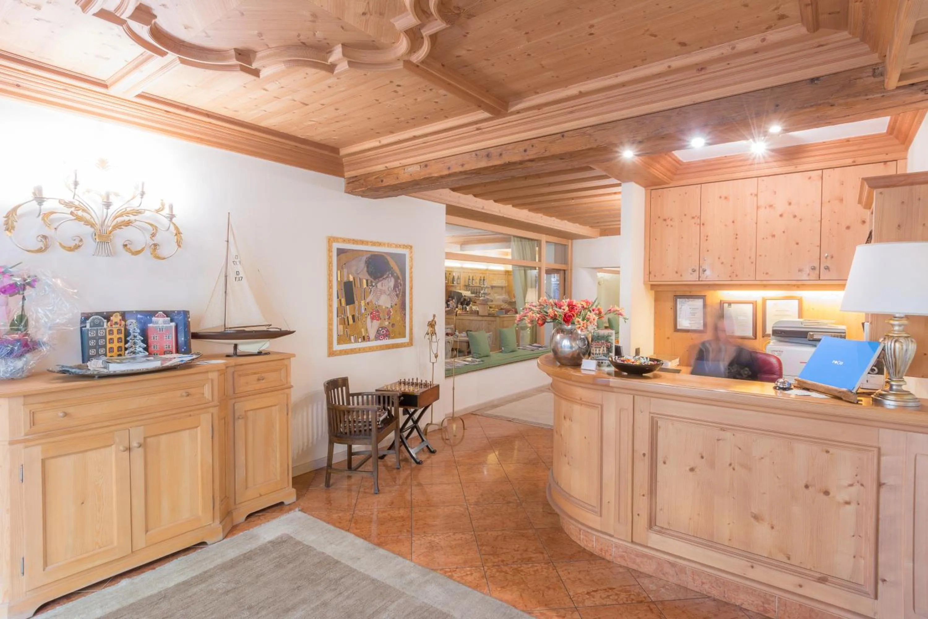 Lobby or reception in Hotel Belvedere Dolomiti