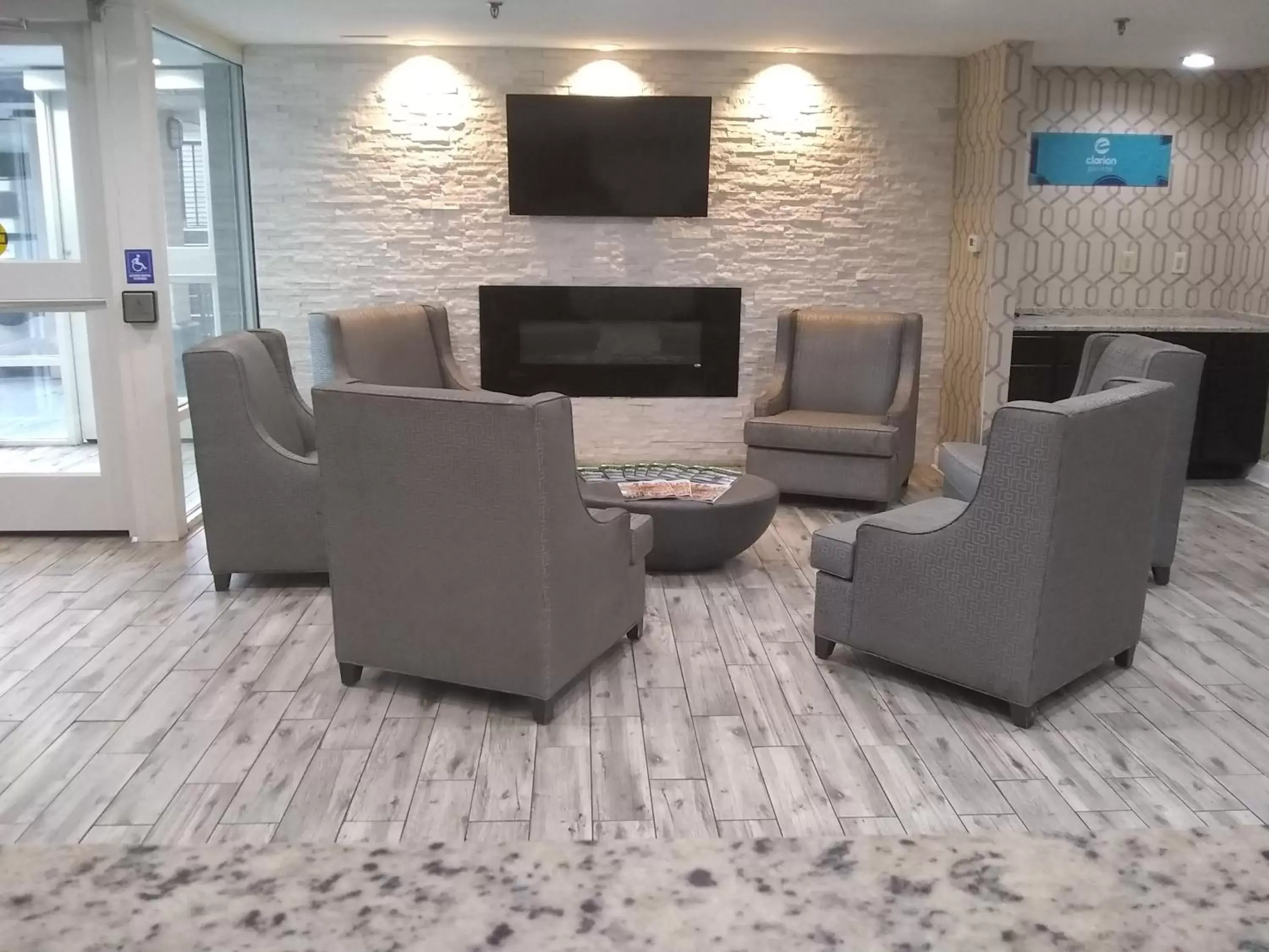 Lobby or reception in Clarion Pointe - Greensboro Coliseum Area Lobby or reception in Clarion Pointe - Greensboro Coliseum Area