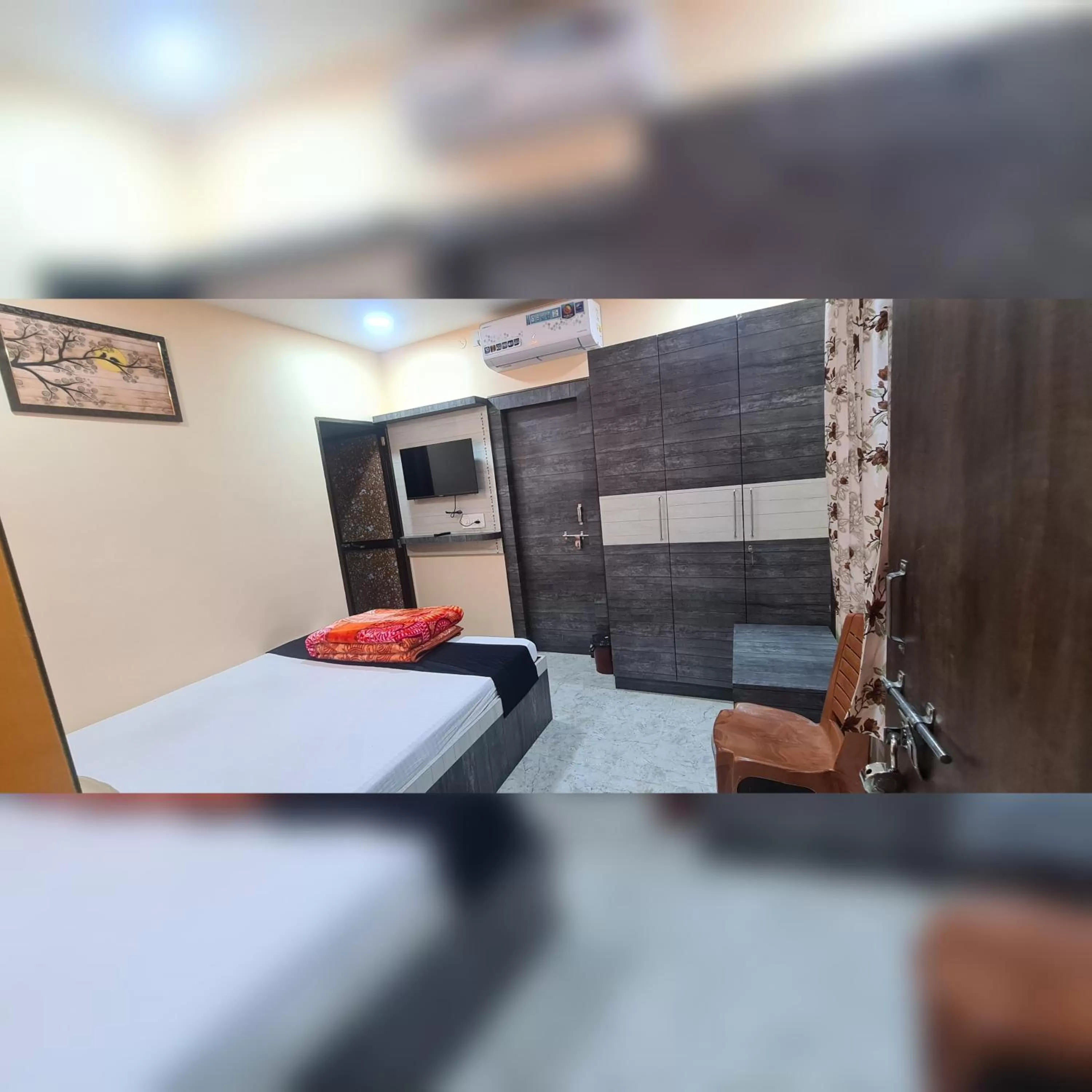 air conditioner, Bed in HOTEL MANORAMA PALACE