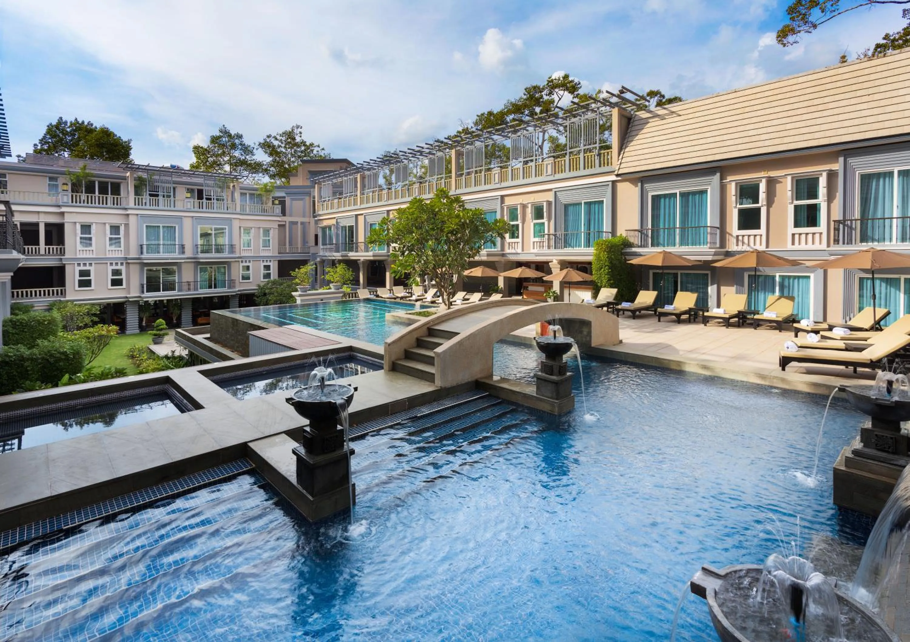 Pool view in J7 Angkor Hotel