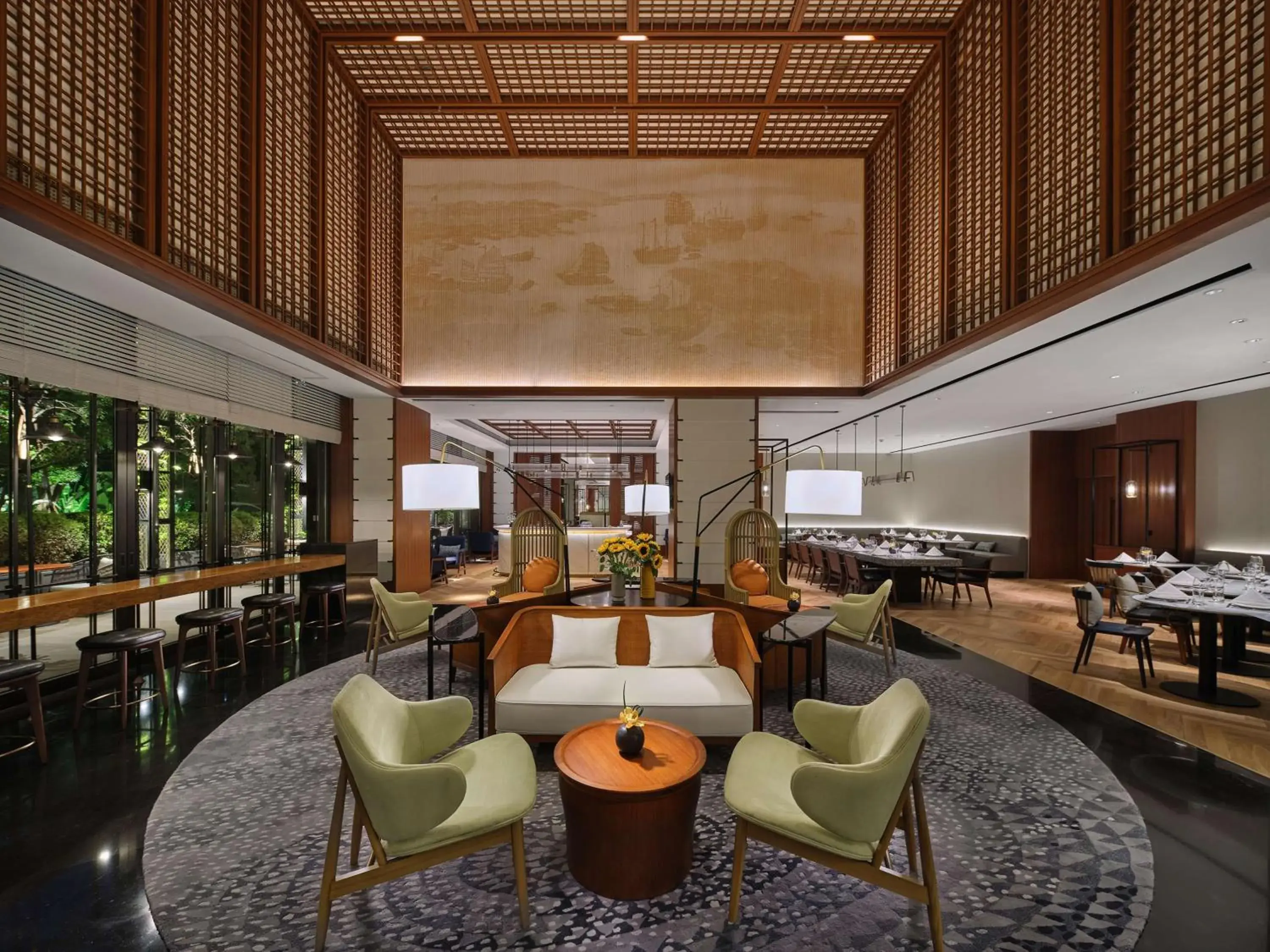 Lobby or reception, Lounge/Bar in Hilton Garden Inn Guangzhou Tianhe
