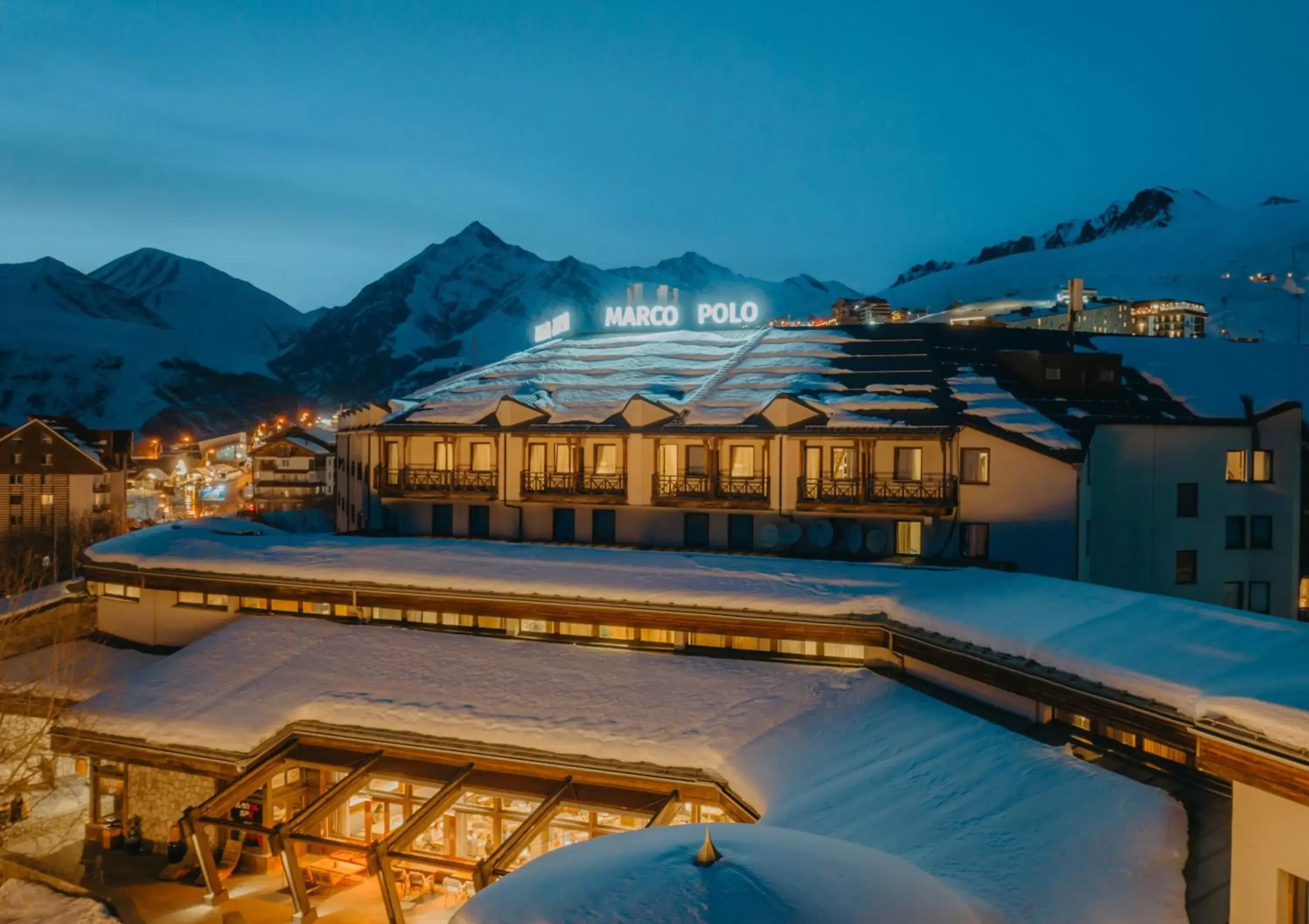 Property building, Winter in Marco Polo Hotel Gudauri