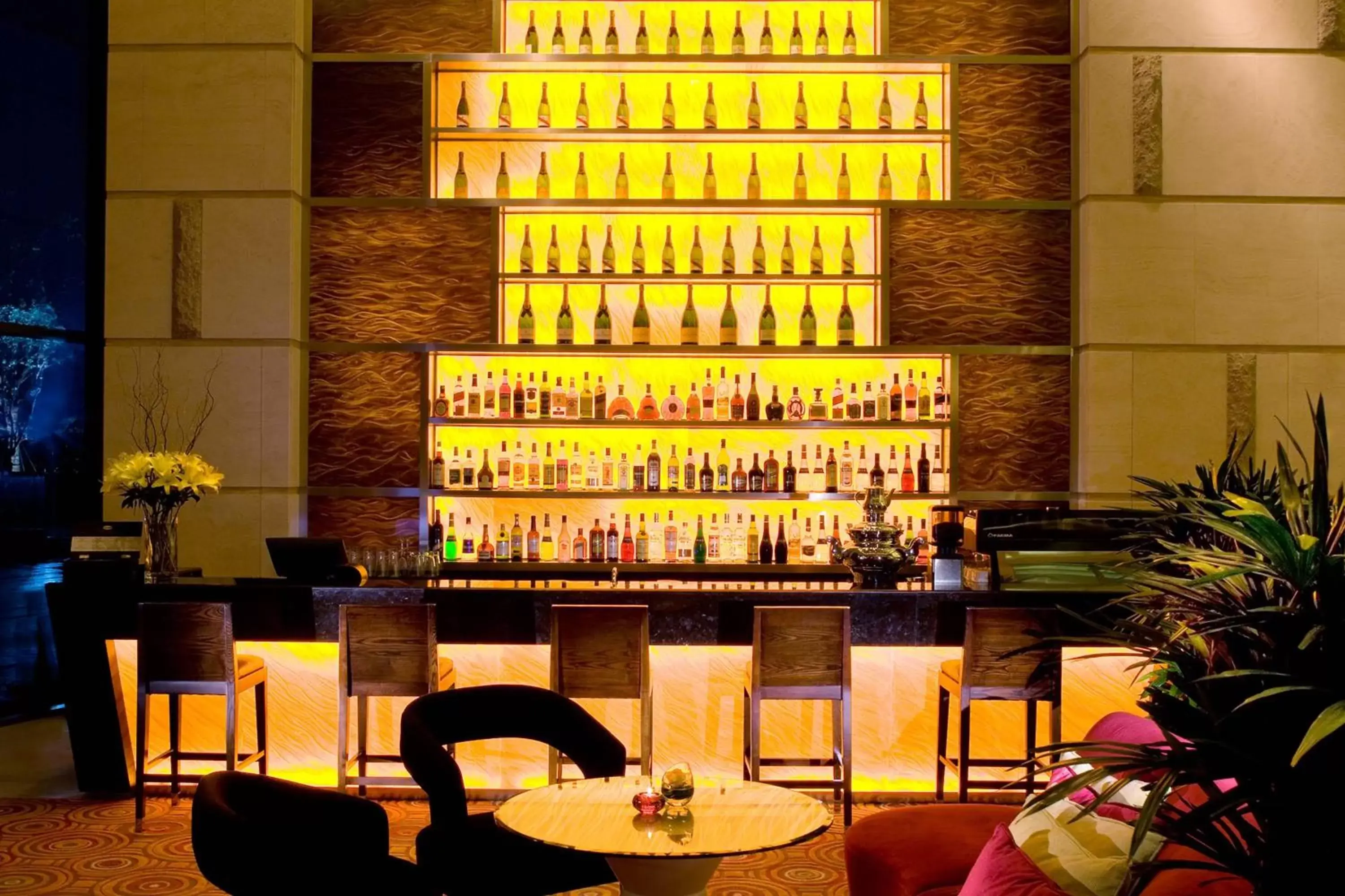 Lobby or reception, Lounge/Bar in Ningbo Marriott Hotel