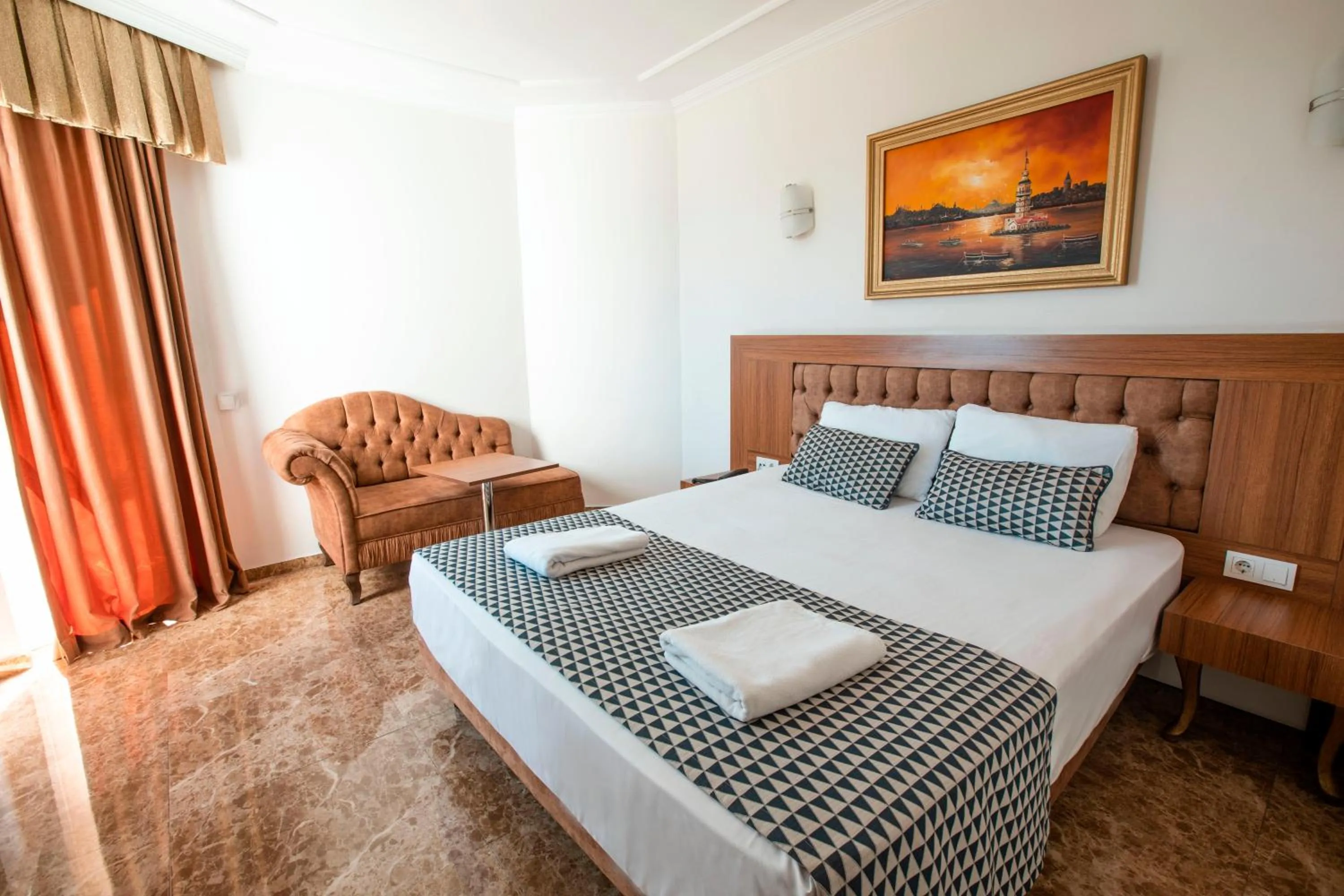 Bed in Kristal Beach Hotel
