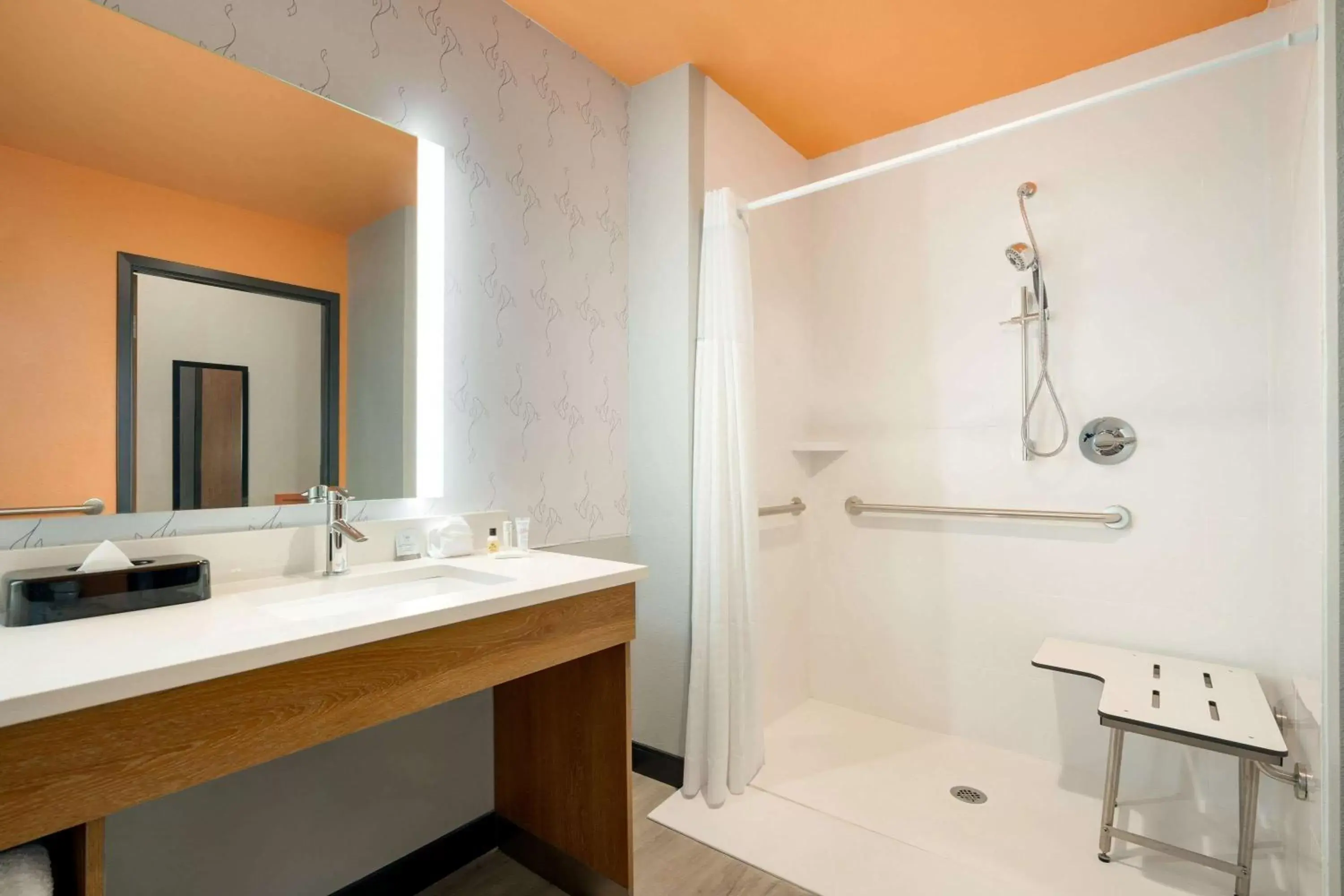 Shower, Bathroom in La Quinta Inn & Suites by Wyndham San Antonio Seaworld LAFB