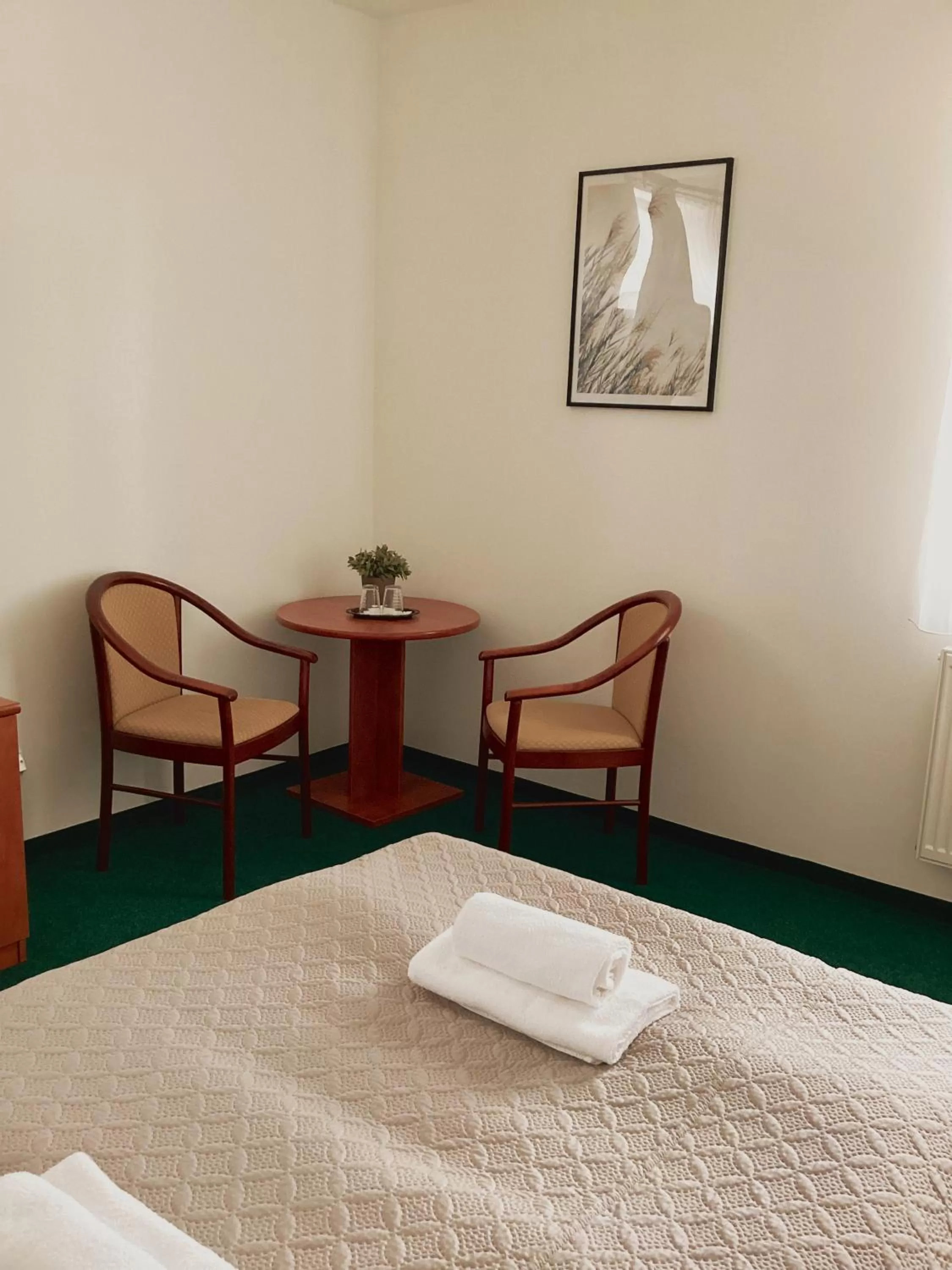 Seating area, Bed in Hotel Karolina