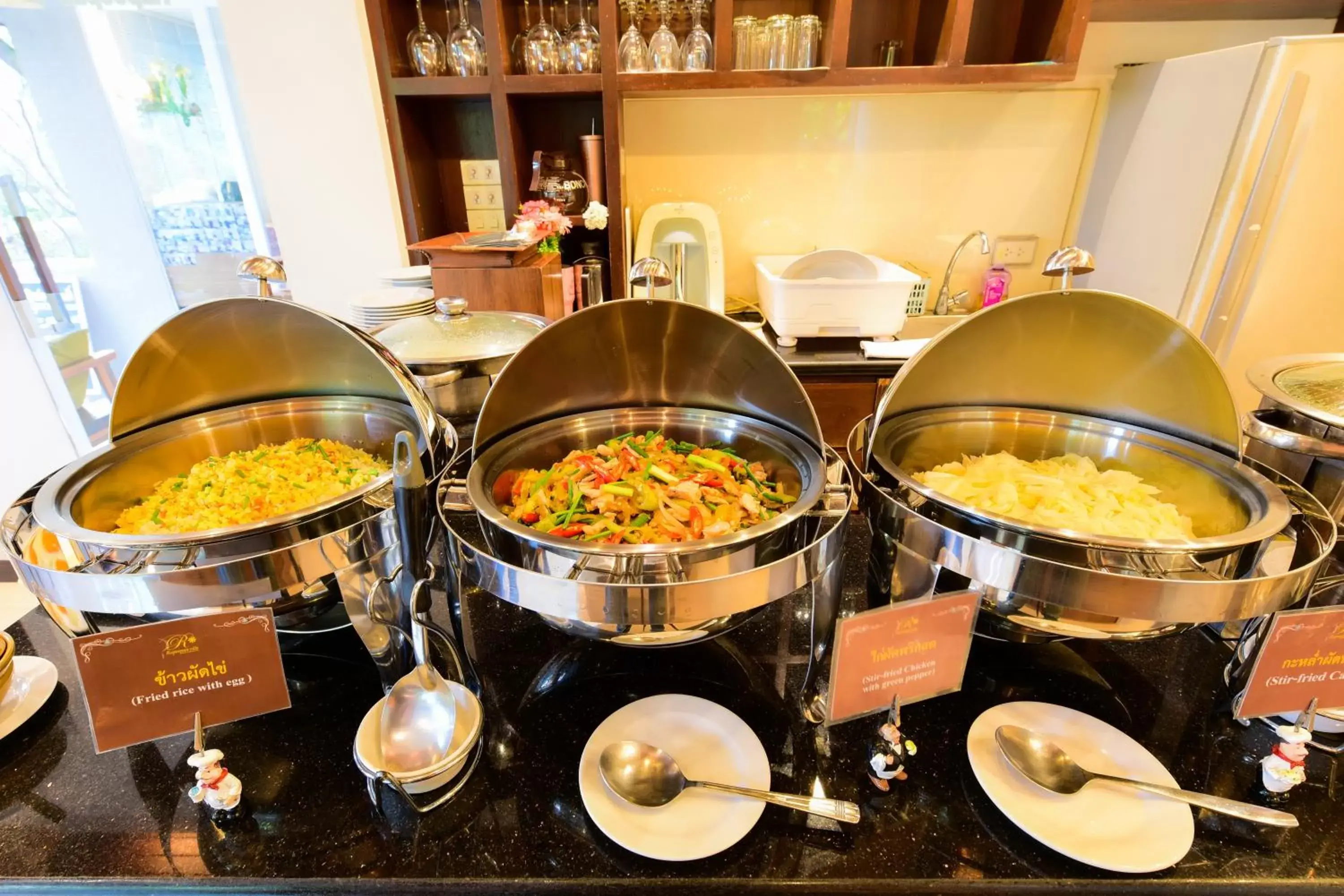 Buffet breakfast in Rapeepan Ville Hotel