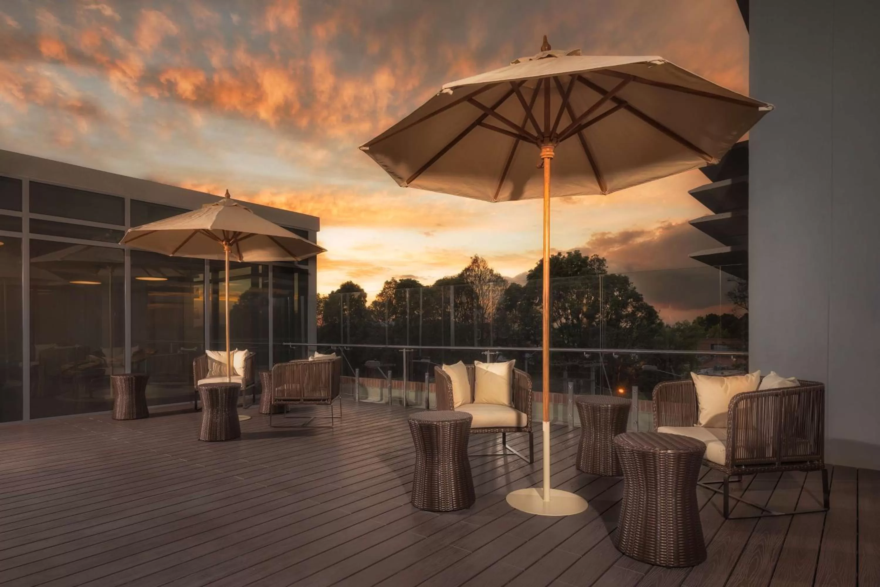 Patio in Hilton Garden Inn Bogota Airport