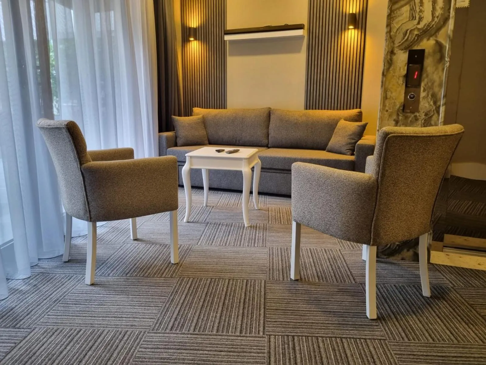 Seating area in Mia Berre Hotels