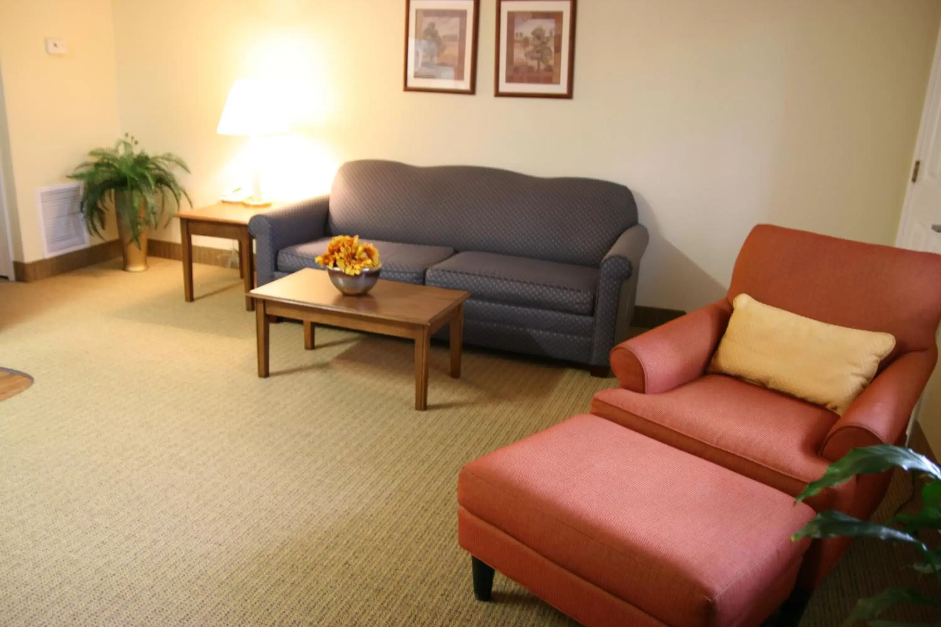 Seating Area in Affordable Suites of America Fredericksburg