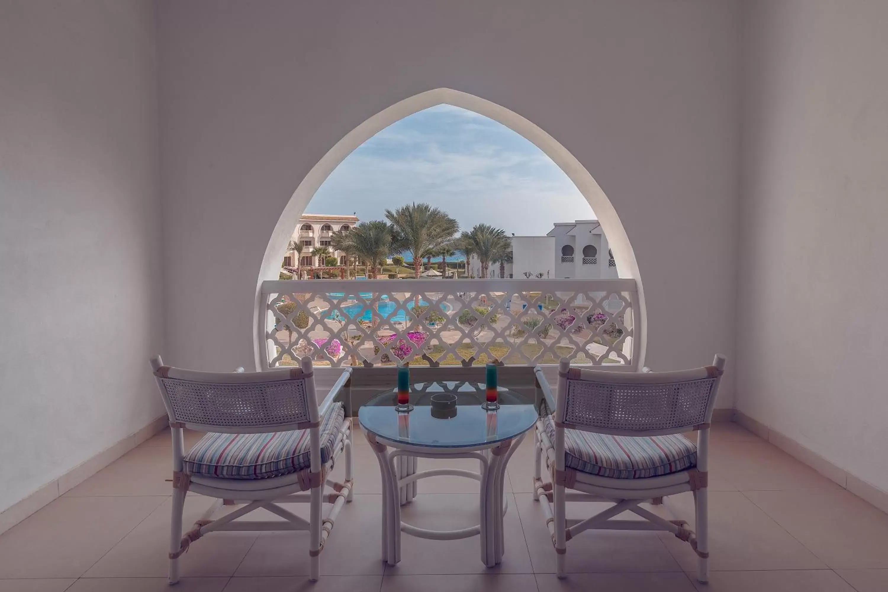 Patio, Balcony/Terrace in Old Palace Resort Sahl Hasheesh